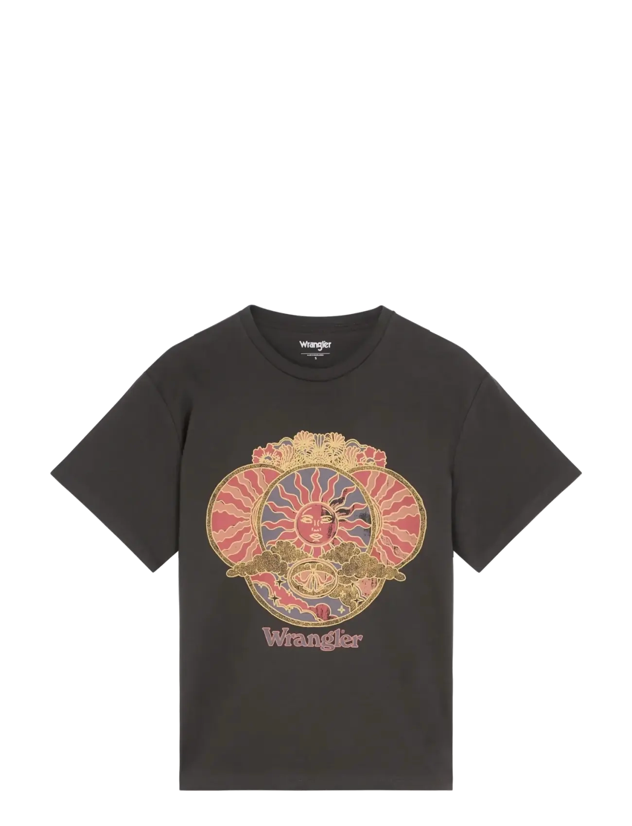 Wrangler GIRLFRIEND TEE - Wrangler - FADED BLACK / black