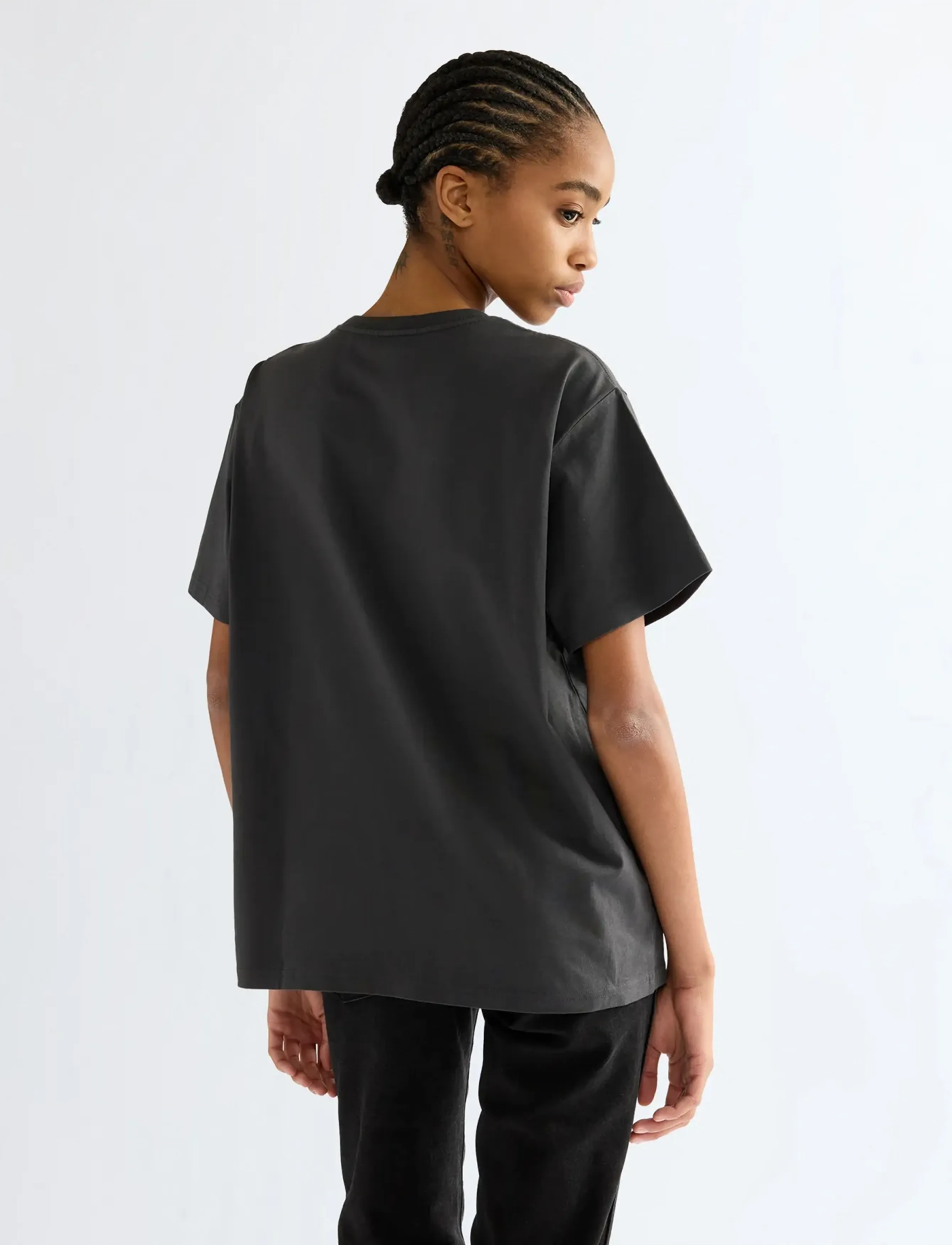 Wrangler - GIRLFRIEND TEE - efterårstøj - faded black - 4