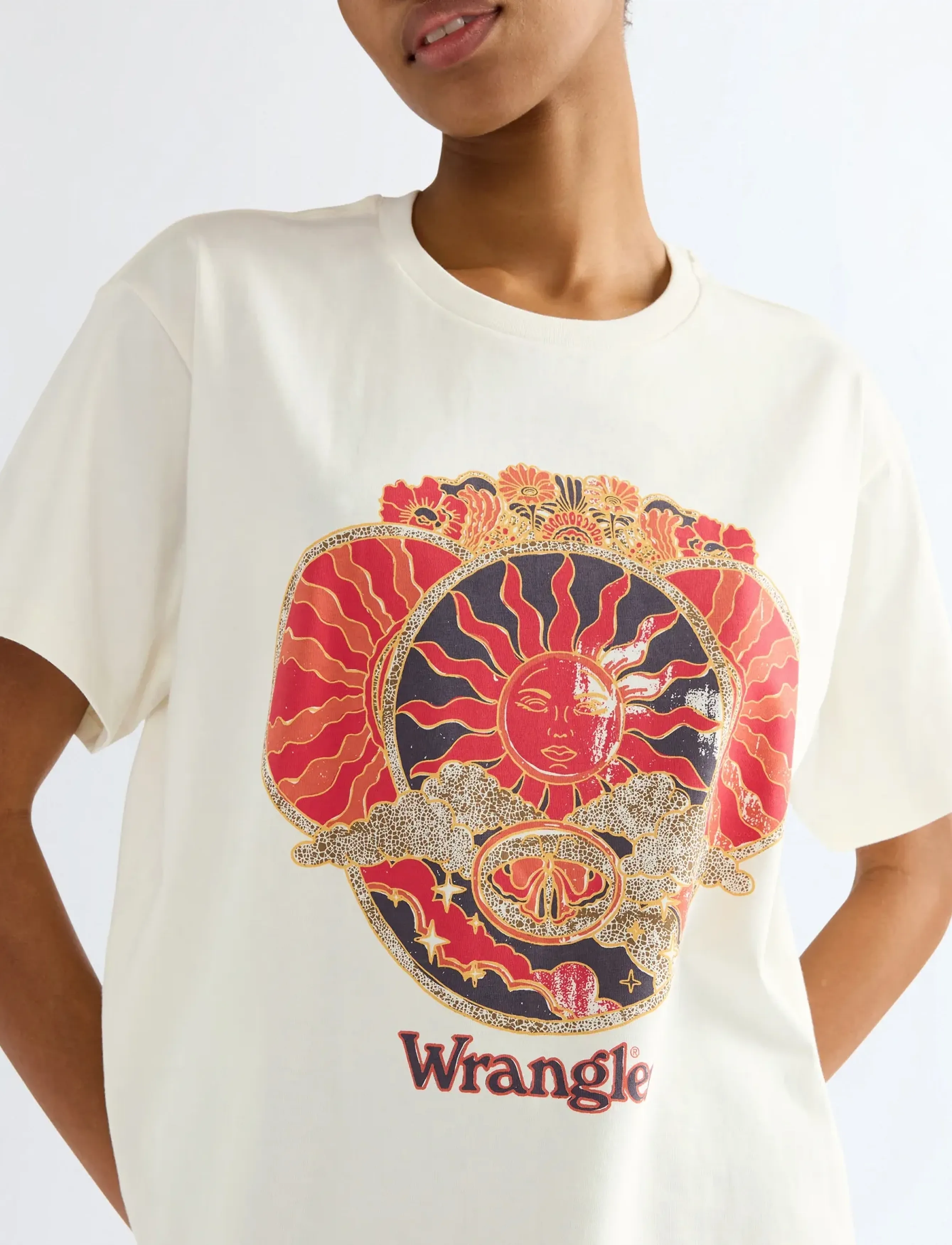 Wrangler - GIRLFRIEND TEE - efterårstøj - worn white - 5