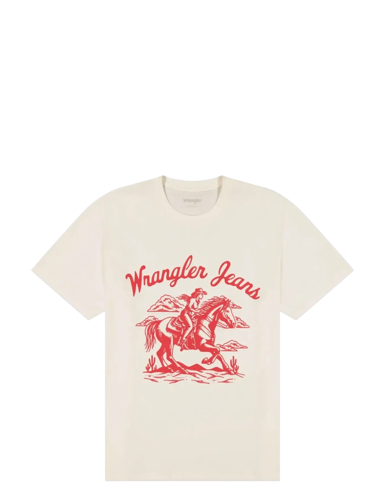 Wrangler GIRLFRIEND TEE - Riided - WORN WHITE / cream