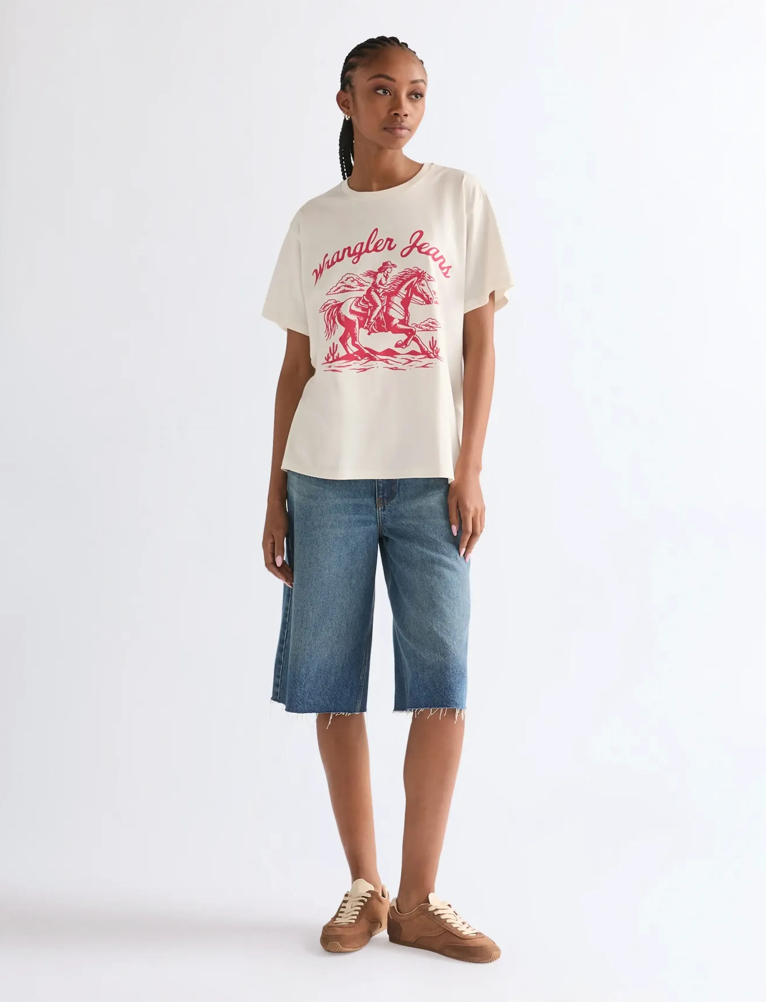 Wrangler - GIRLFRIEND TEE - t-paidat - worn white - 4