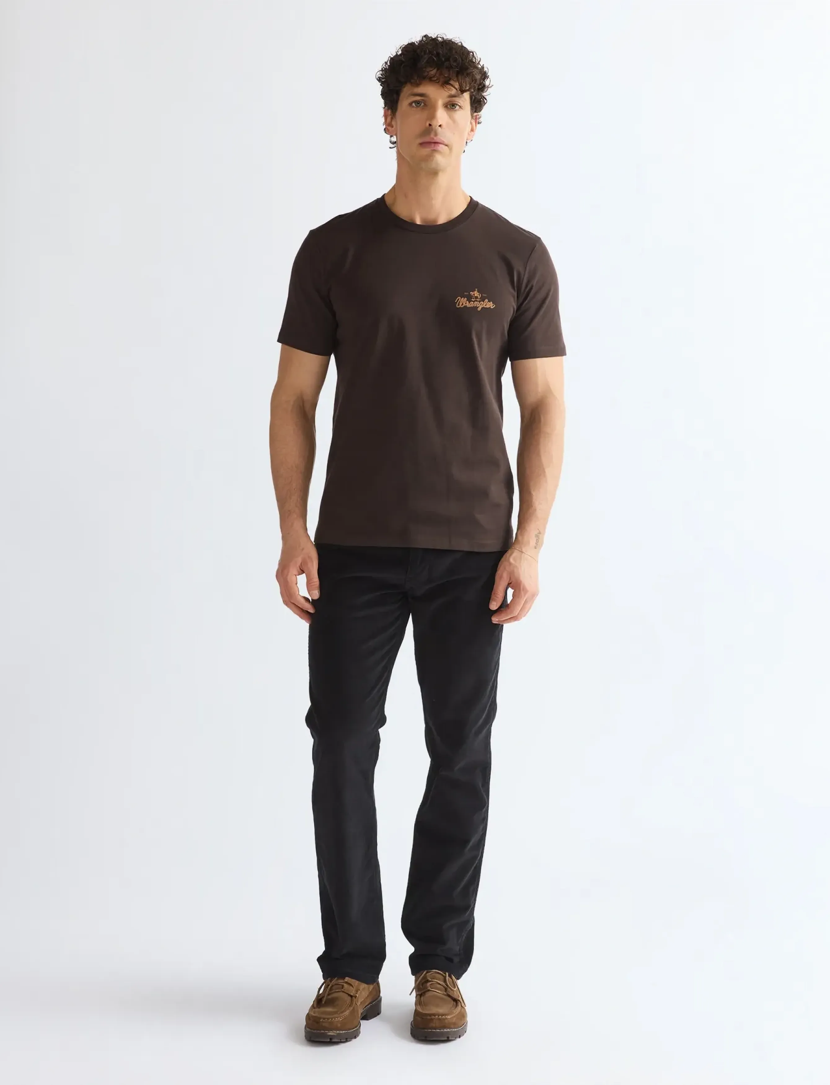 Wrangler - SMALL GRAPHIC TEE - sügisesed riided - chocolate torte - 3
