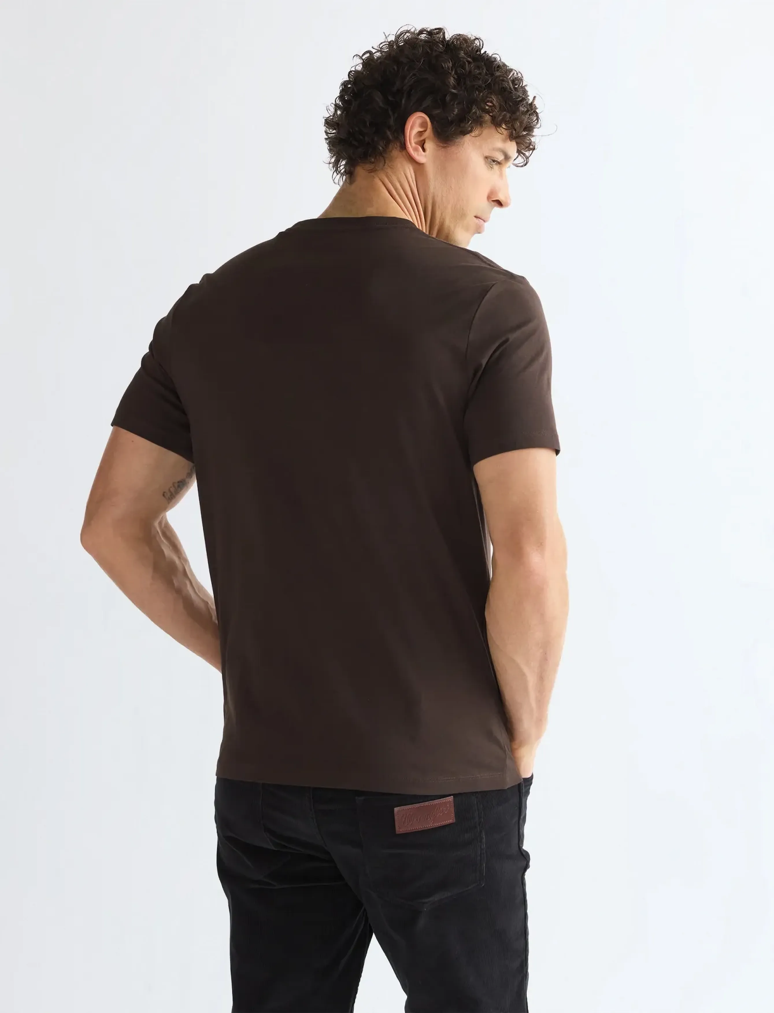 Wrangler - SMALL GRAPHIC TEE - sügisesed riided - chocolate torte - 4