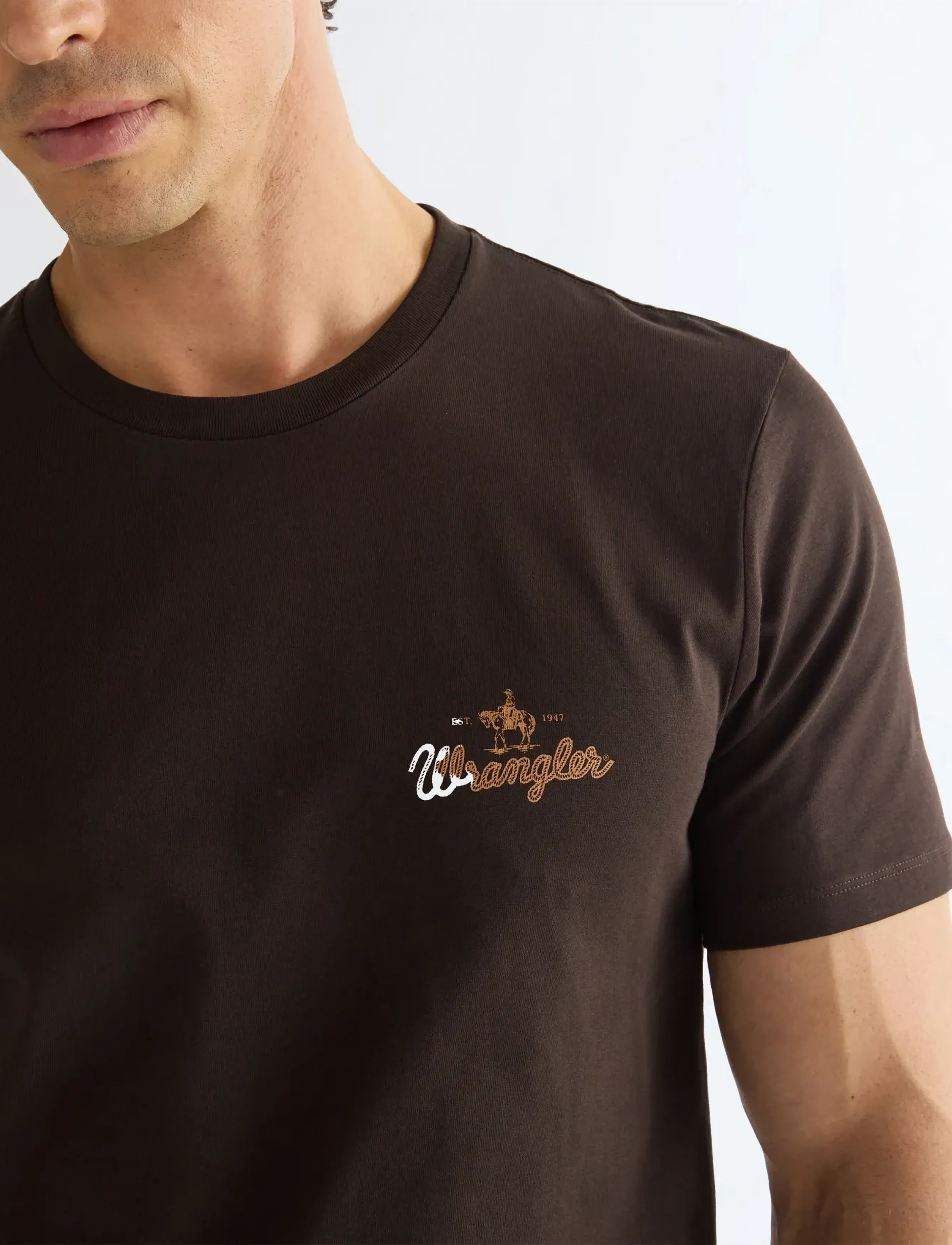 Wrangler - SMALL GRAPHIC TEE - sügisesed riided - chocolate torte - 5
