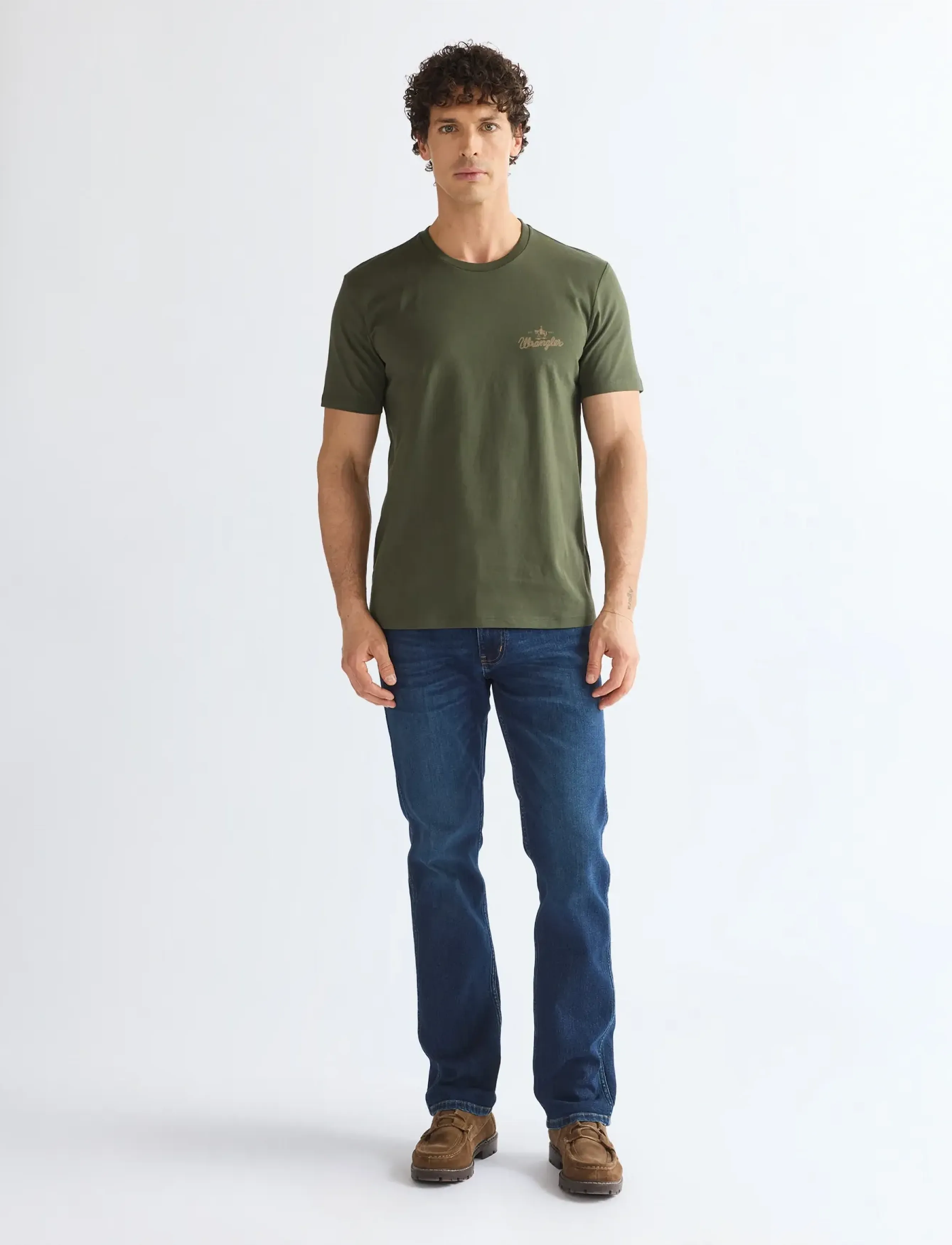 Wrangler - SMALL GRAPHIC TEE - efterårstøj - deep depths - 3