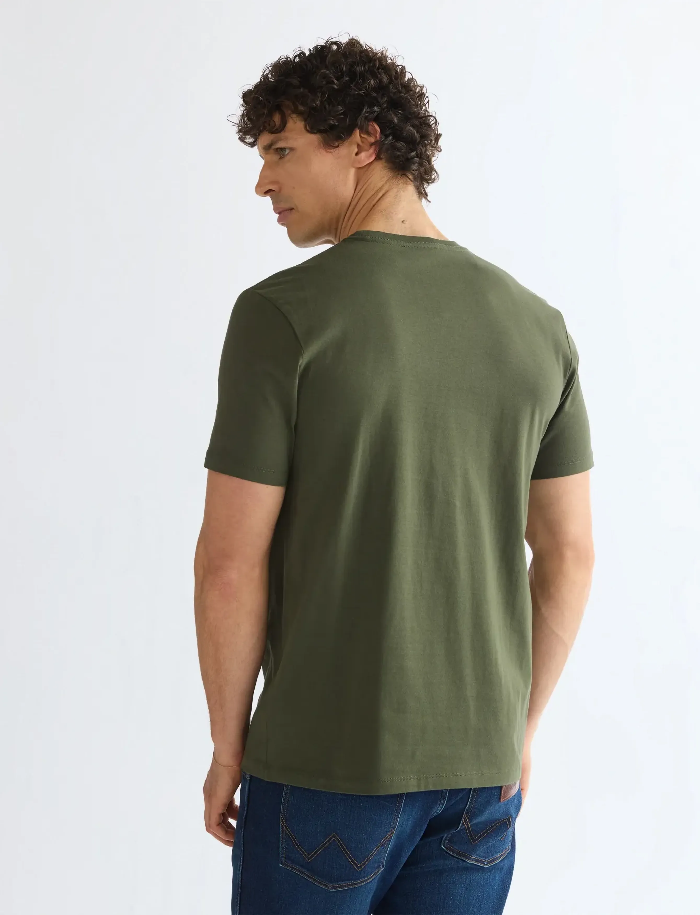 Wrangler - SMALL GRAPHIC TEE - efterårstøj - deep depths - 4