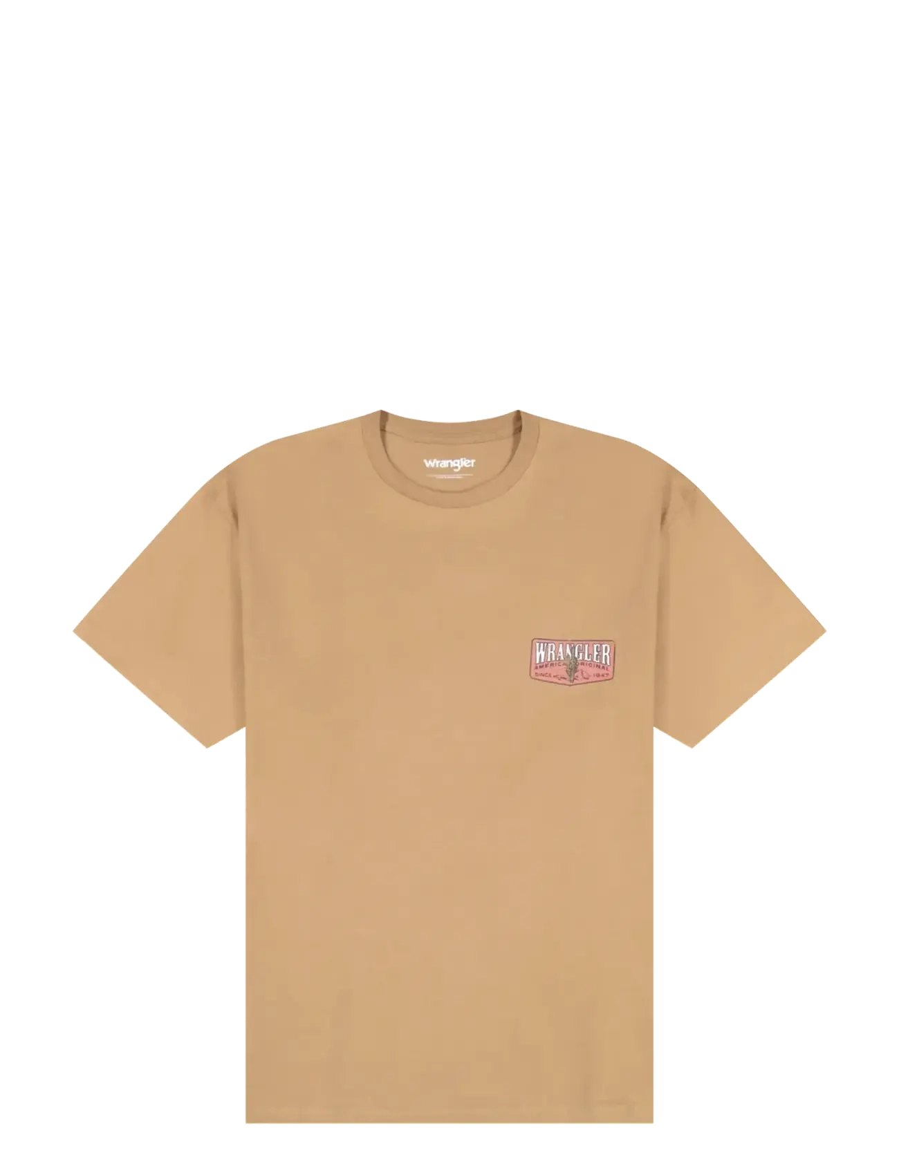 Wrangler SMALL GRAPHIC TEE - T-shirts - ERMINE / brown