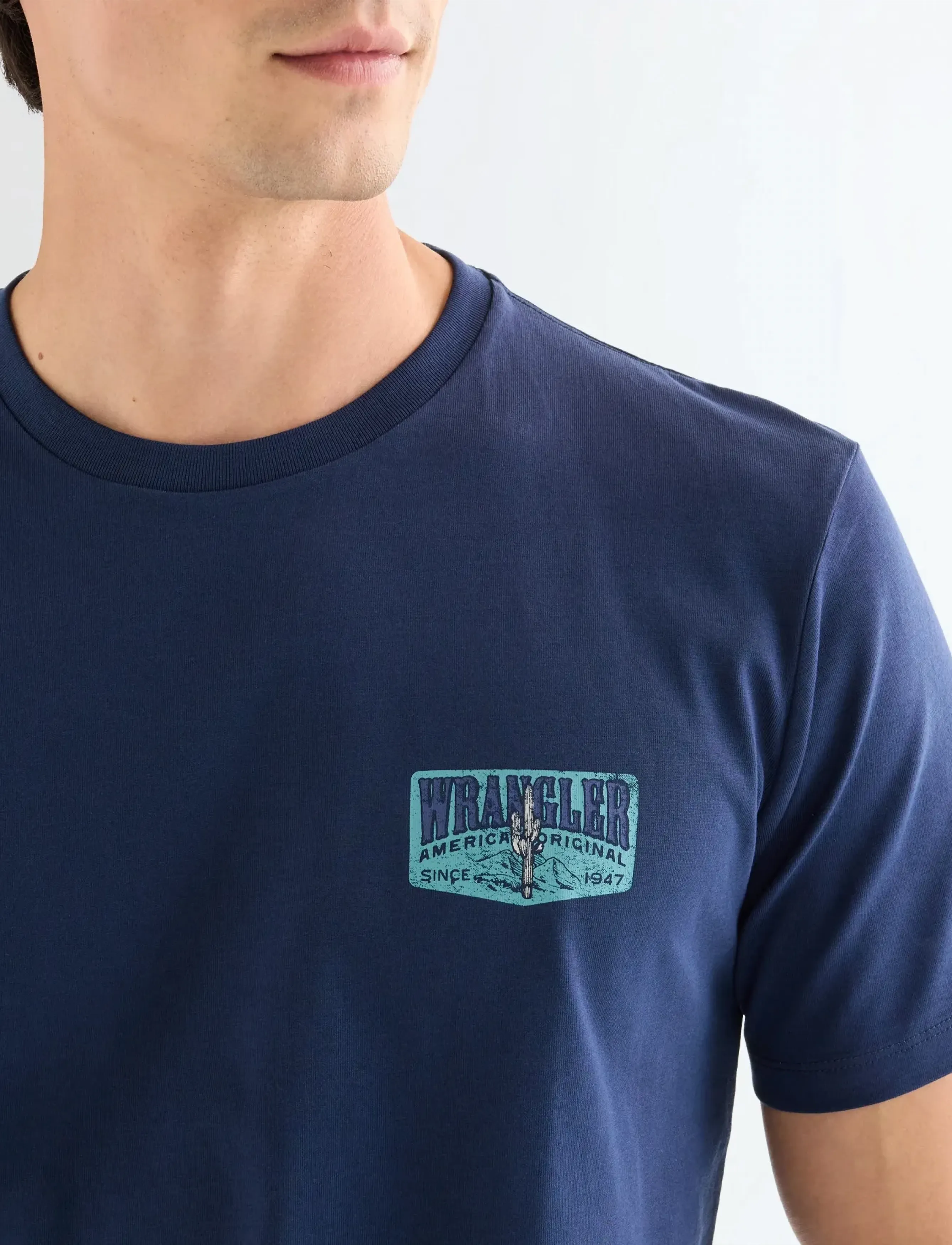 Wrangler - SMALL GRAPHIC TEE - die niedrigsten preise - navy - 5