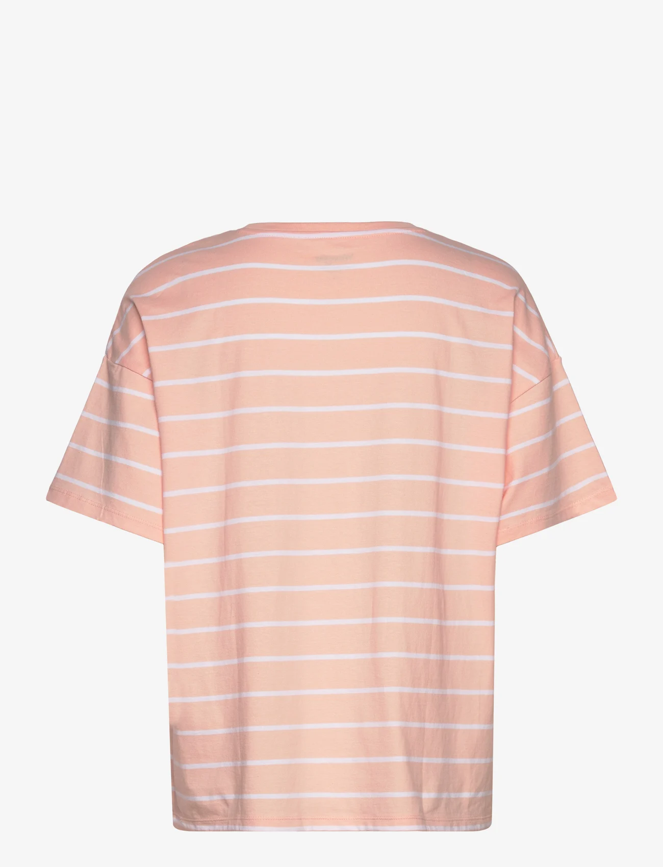 Wrangler - STRIPE TEE - t-shirts - peach melba - 1