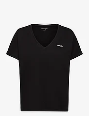 Wrangler - DRAPEY V-NECK TEE - t-shirts - black - 0