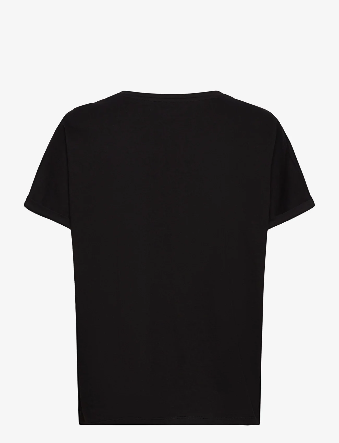 Wrangler - DRAPEY V-NECK TEE - t-shirts - black - 1