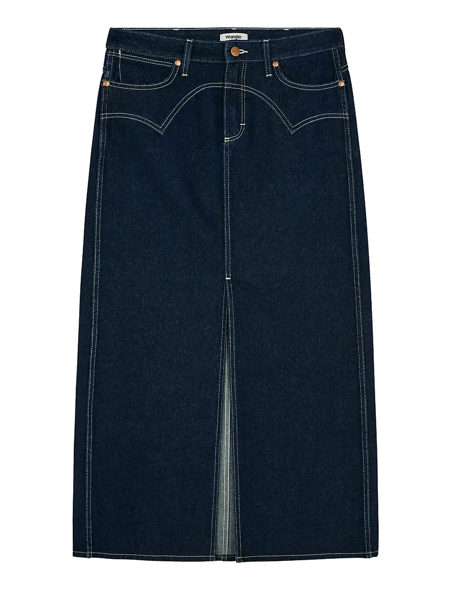 Wrangler - WESTERN MIDI SKIRT - denimnederdele - dark orbit - 1