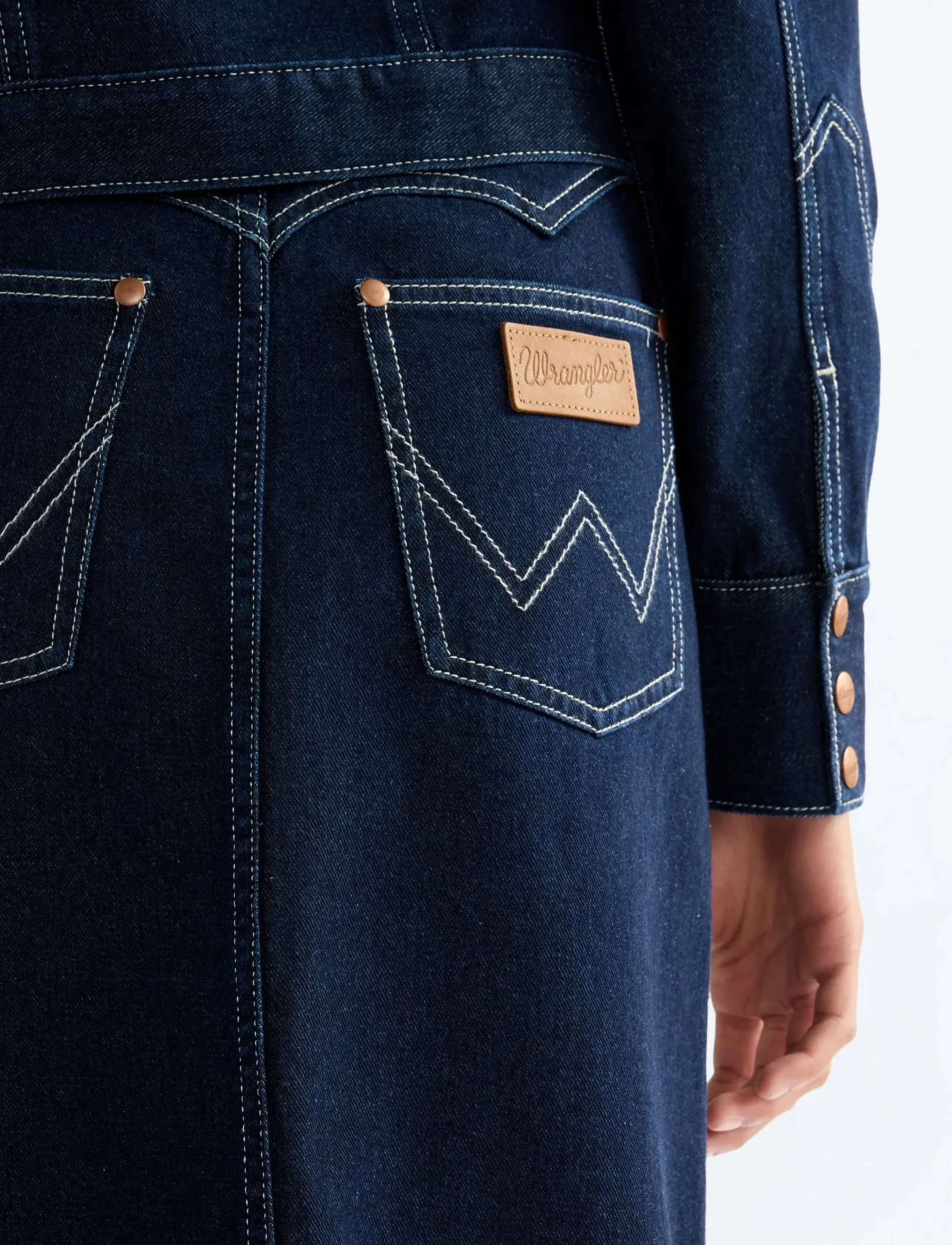 Wrangler - WESTERN MIDI SKIRT - denimnederdele - dark orbit - 5
