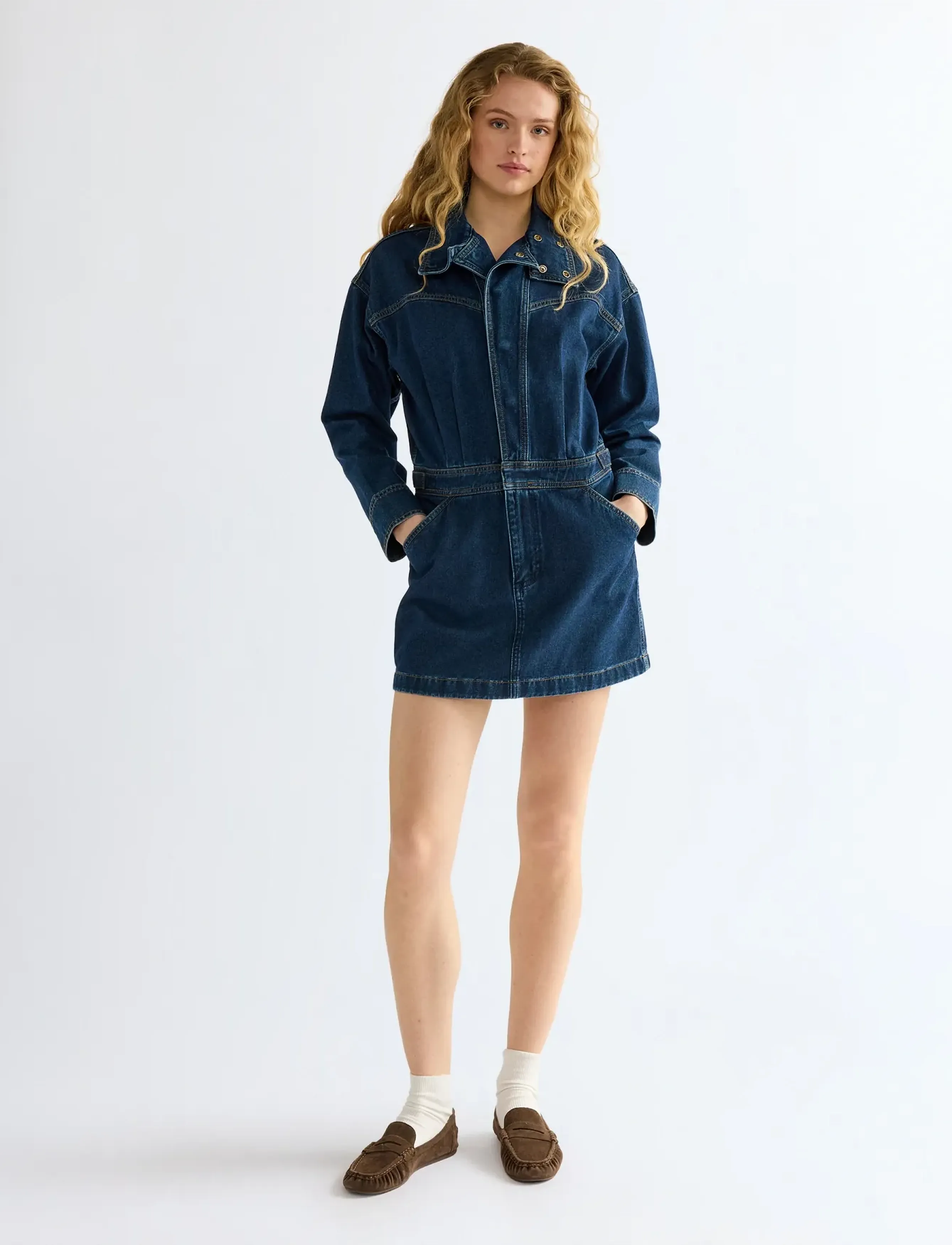 Wrangler - MOTO DRESS - denimkjoler - rawhide blue - 3