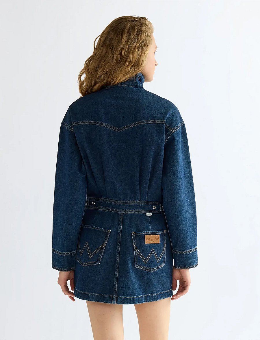 Wrangler - MOTO DRESS - denimkjoler - rawhide blue - 4