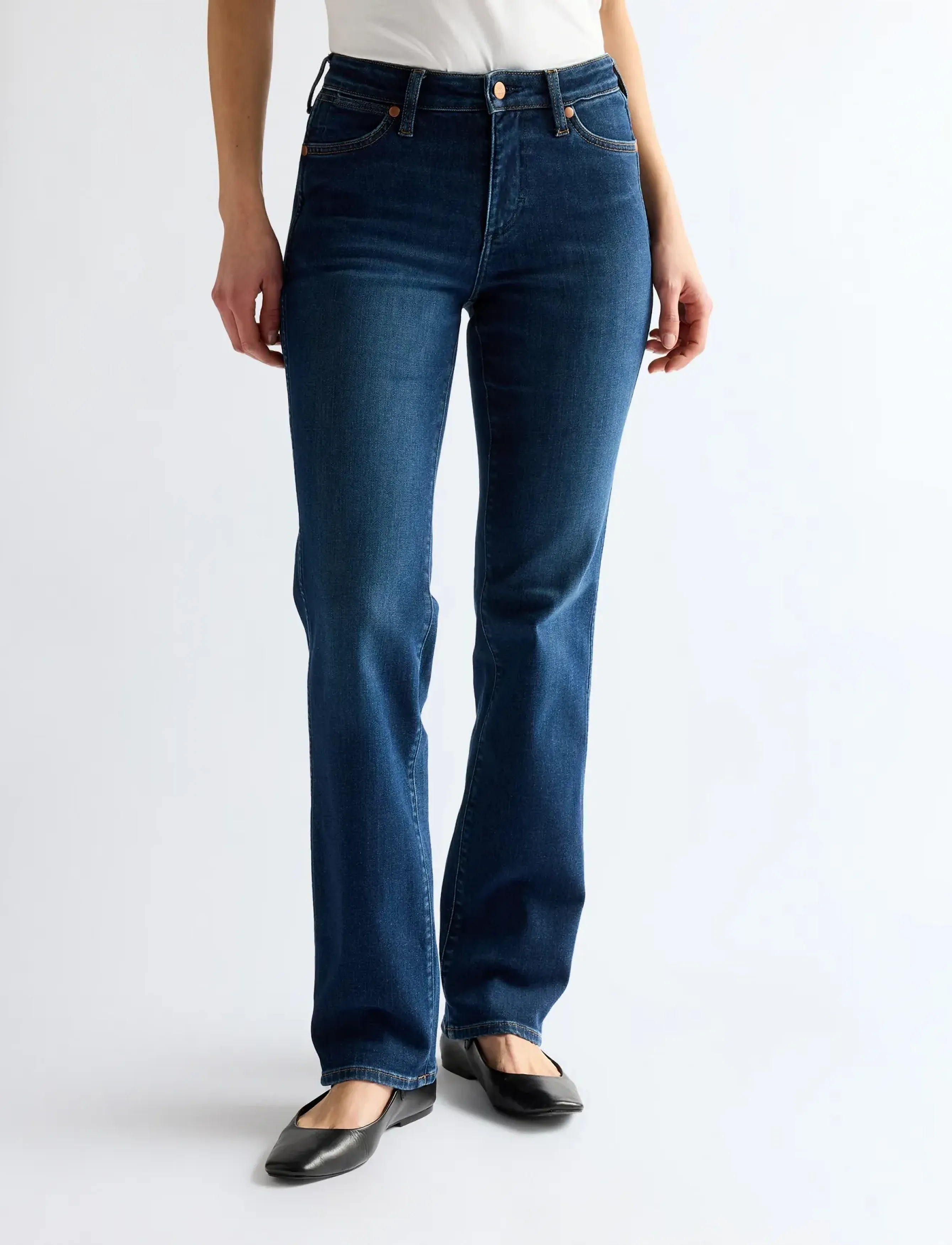 Wrangler Dawn, 29 x 34, Jeans, Blau - Straight-regular, Frauen
