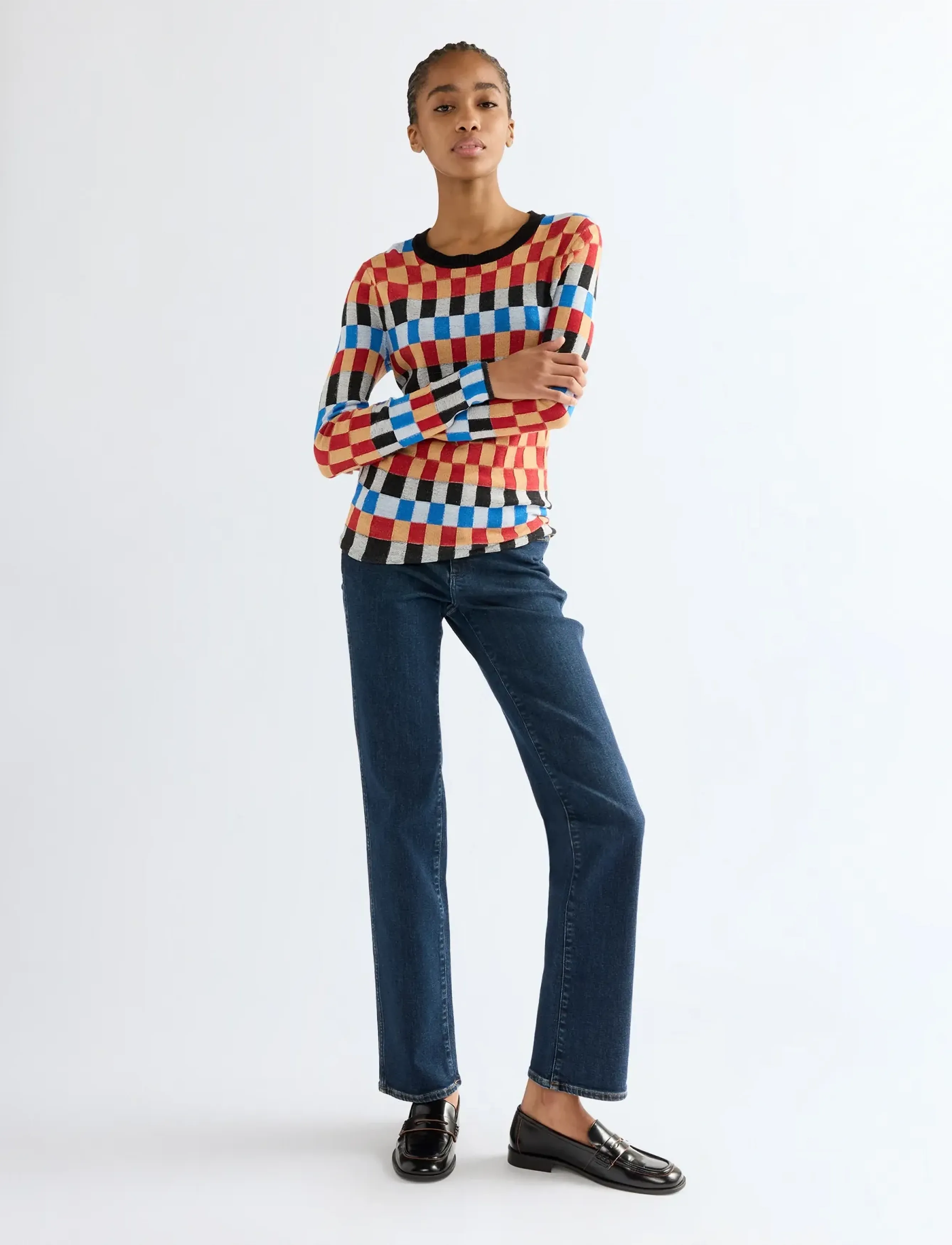 Wrangler - KNIT CREW - stickade tröjor - starting line check - 3