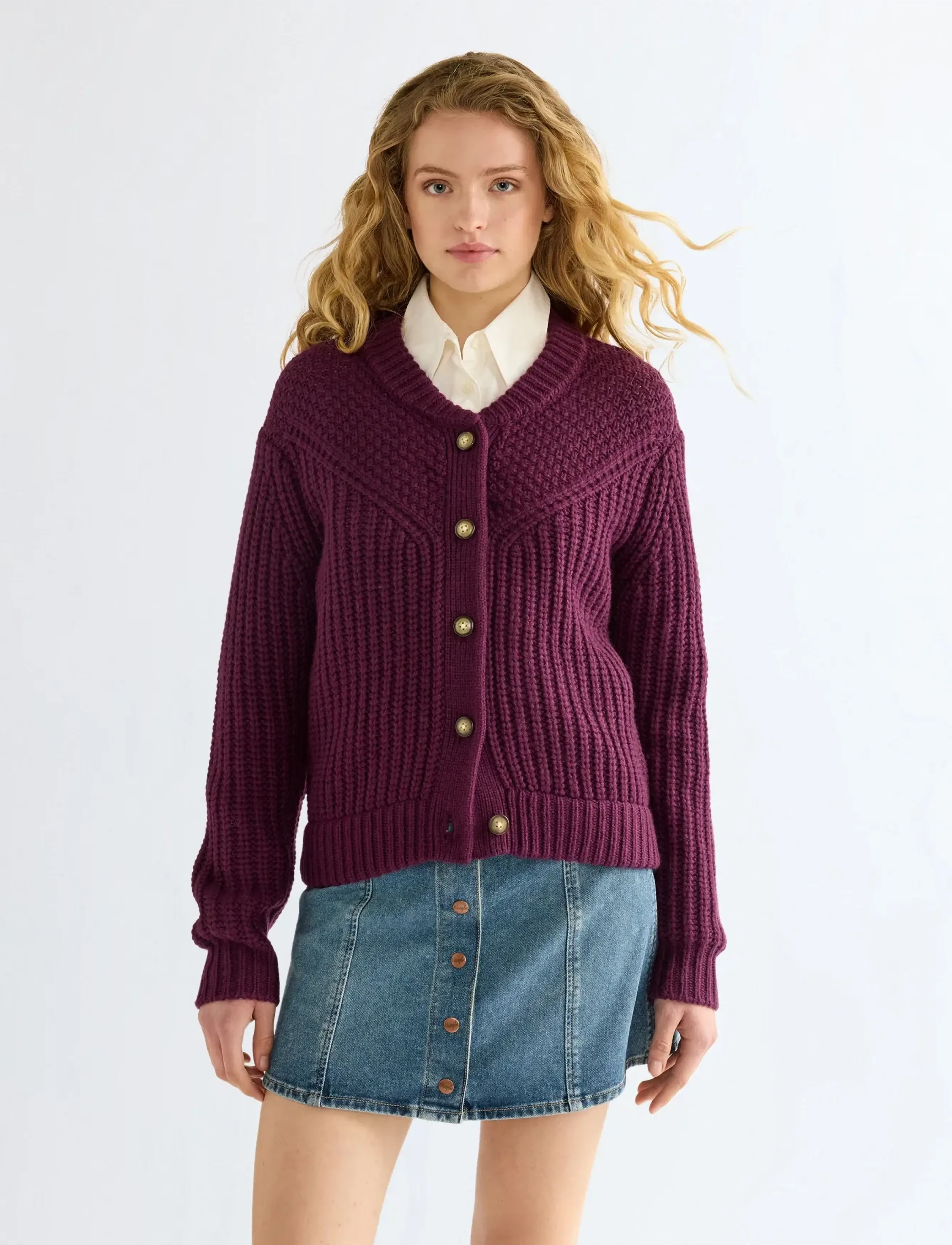 Wrangler WESTERN CARDIGAN - Wrangler - POTENT PURPLE / purple