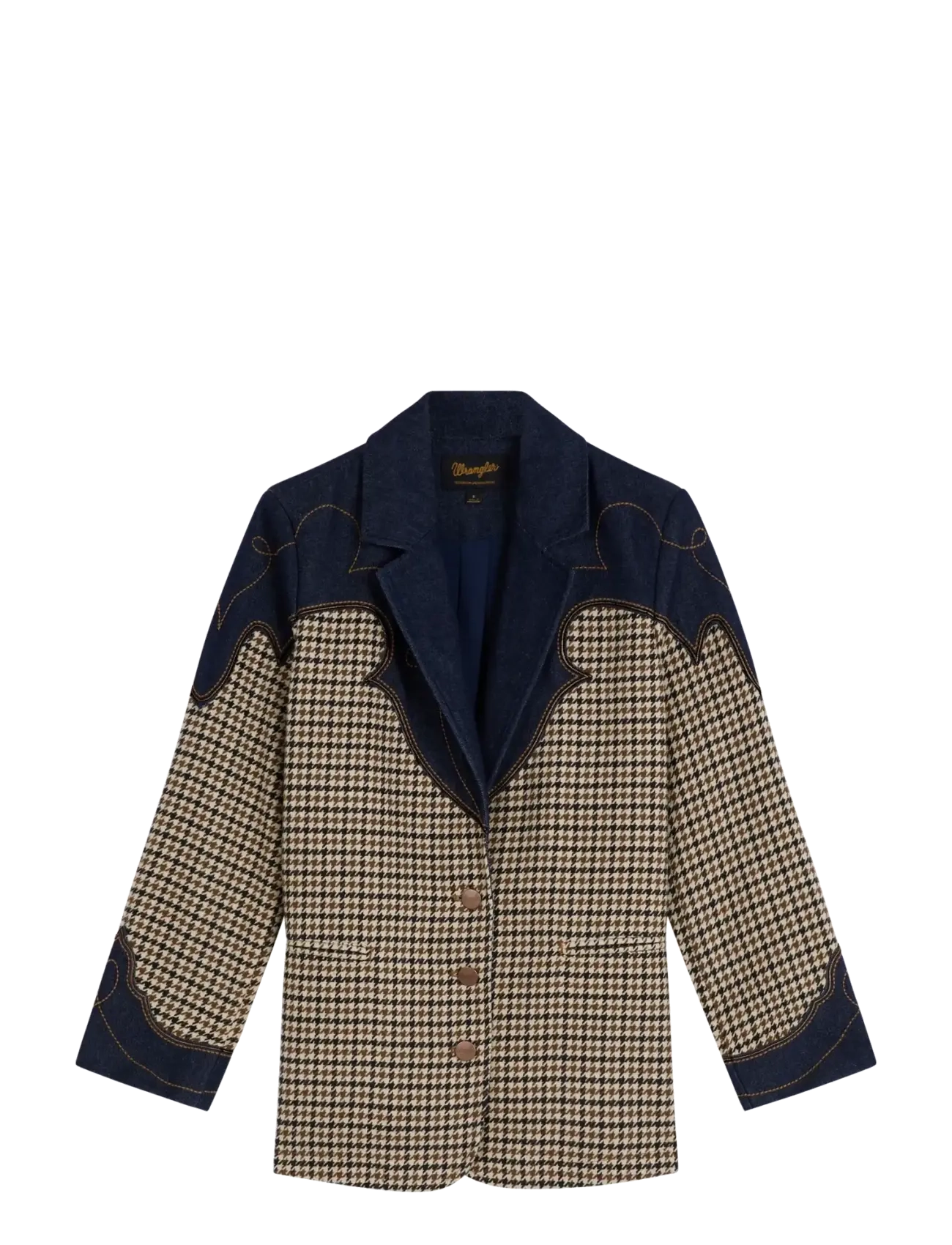 Wrangler HOUNDSTOOTH BLAZER - Kleidung - RINSE / beige