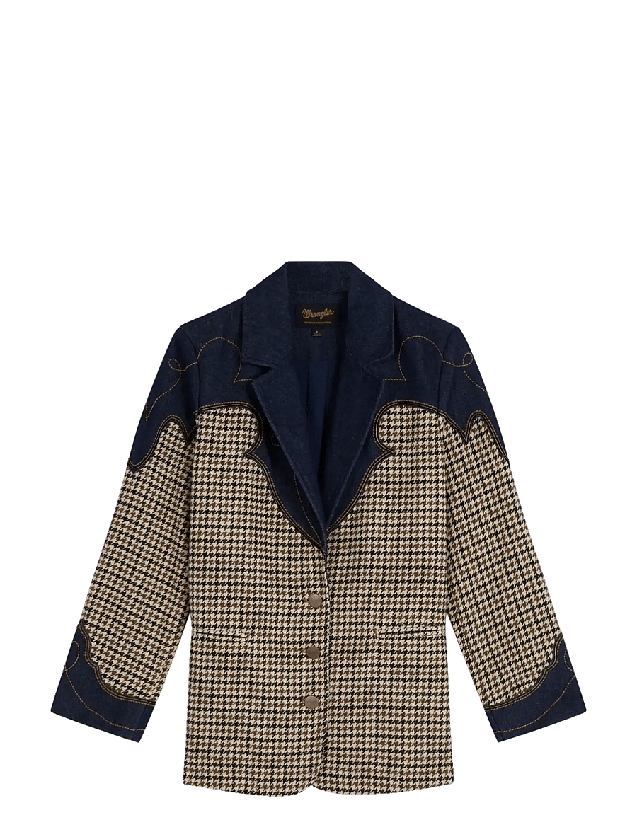 Wrangler - HOUNDSTOOTH BLAZER - enkeltradede blazere - rinse - 1