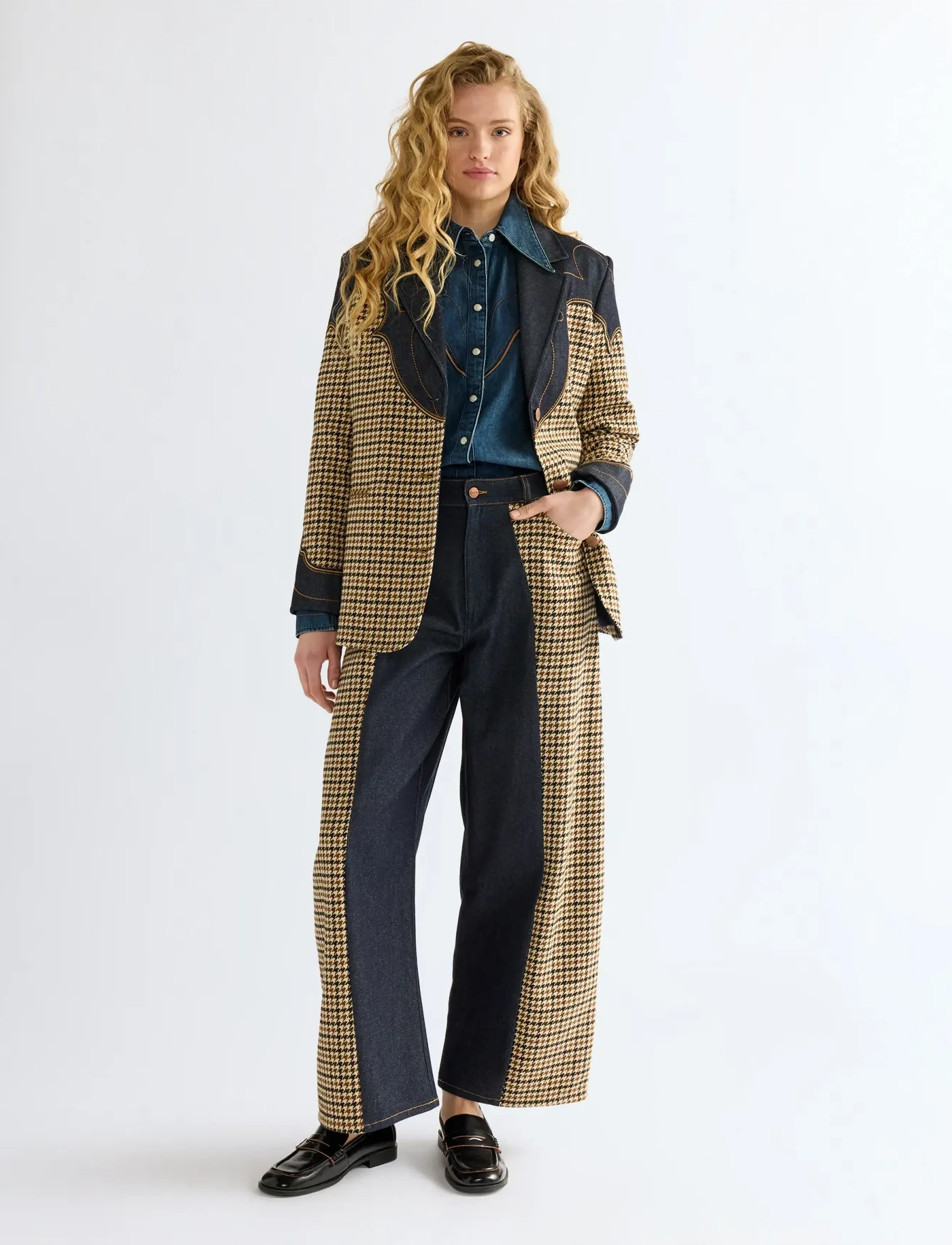 Wrangler - HOUNDSTOOTH BLAZER - rinse - 3