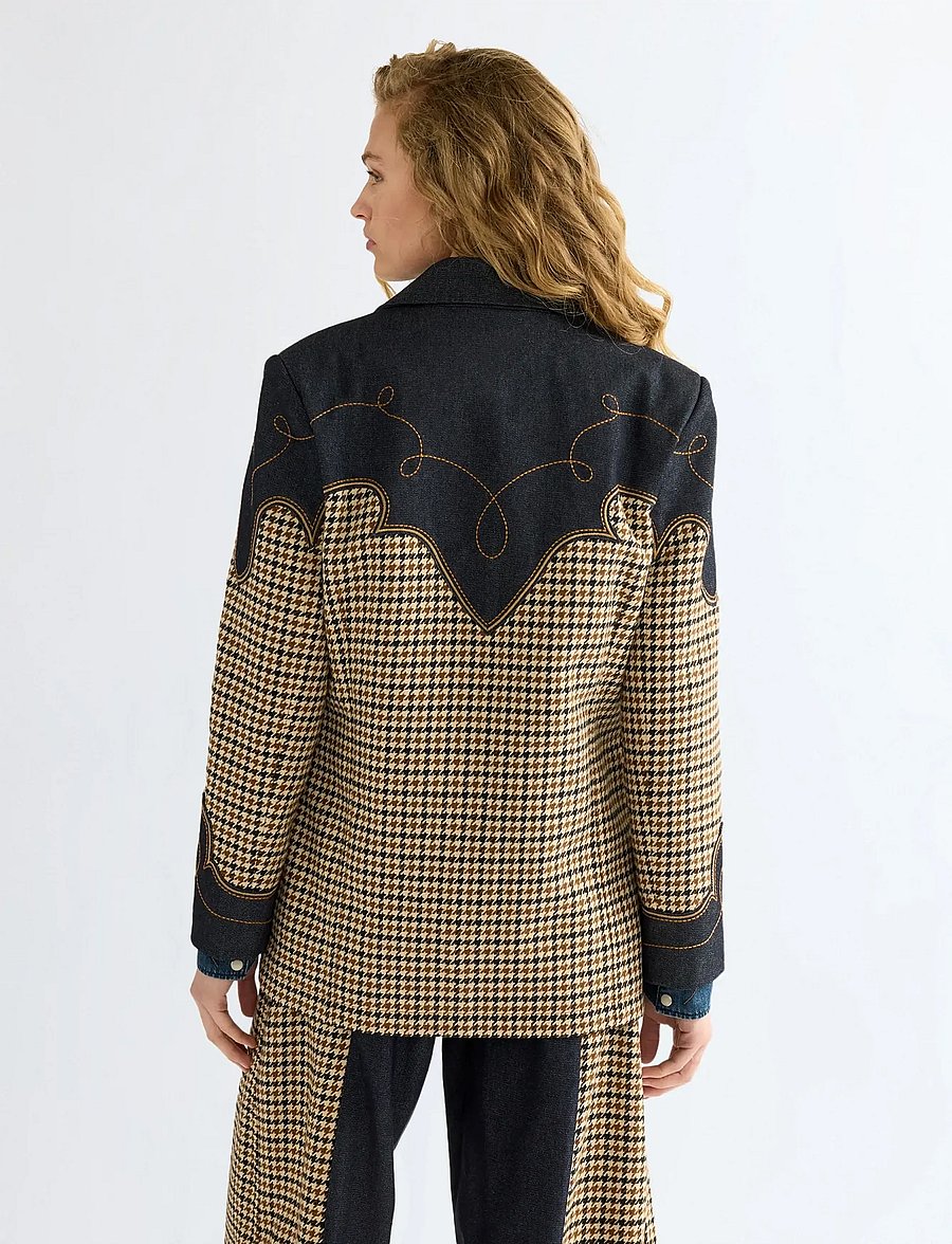 Wrangler - HOUNDSTOOTH BLAZER - enkeltradede blazere - rinse - 4