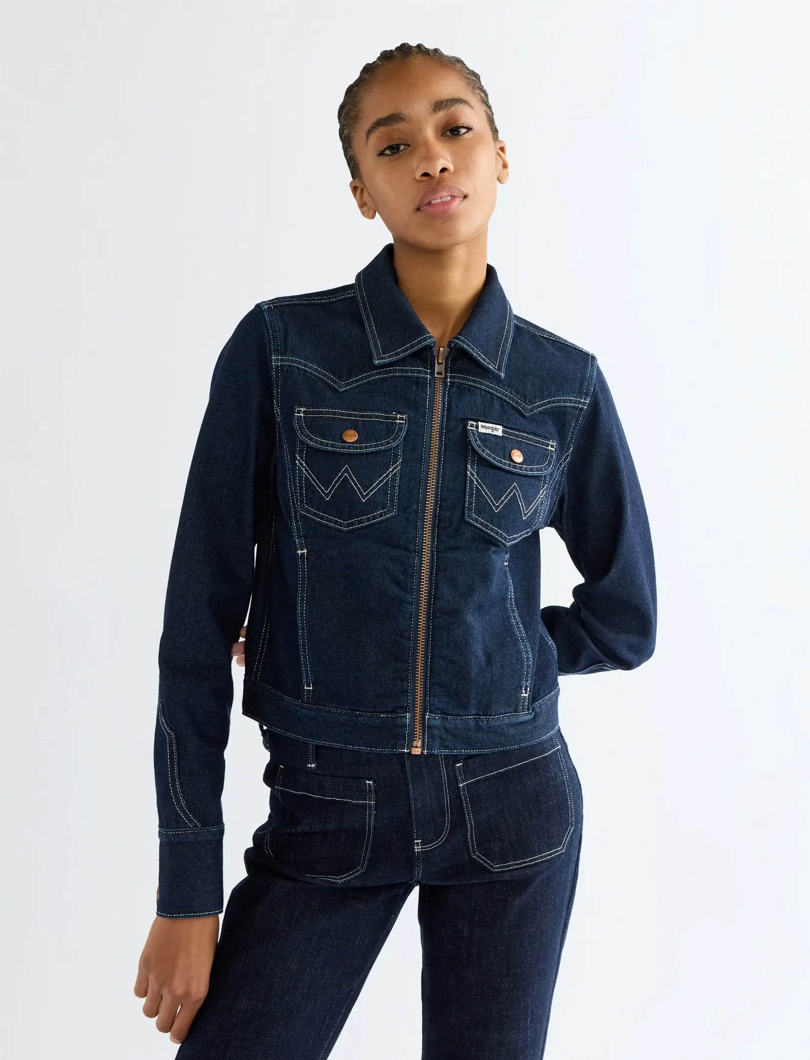 Wrangler SLIM SEAMED JACKET - Jacken & Mäntel - DARK ORBIT / navy