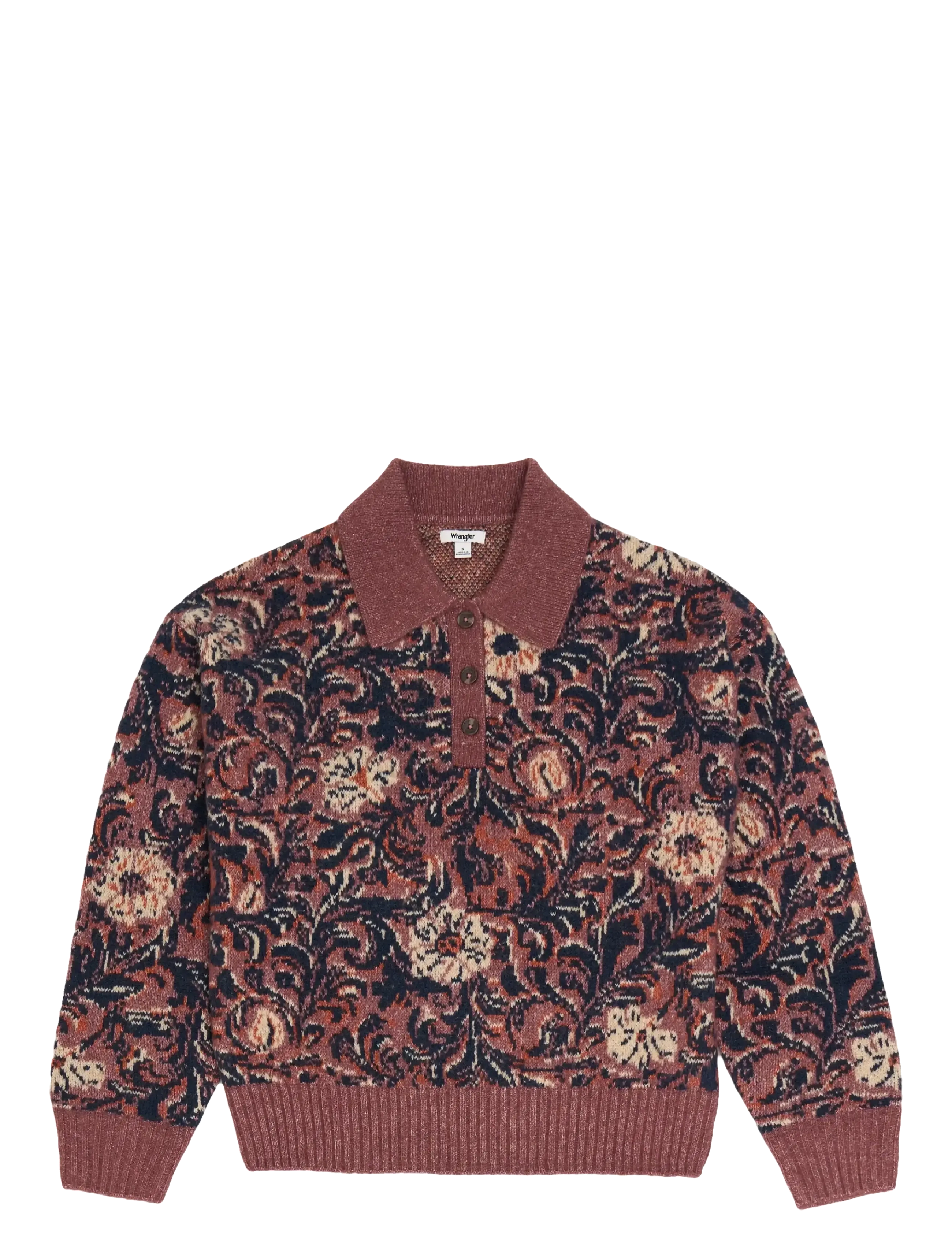 Wrangler RANCH FLORAL POLO - Kleidung - MYSTIC FLORAL / burgundy