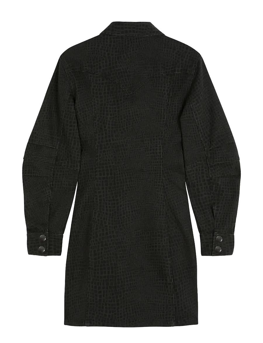 Wrangler - BARREL SLEEVE DRESS - hemdkleider - croc print - 2