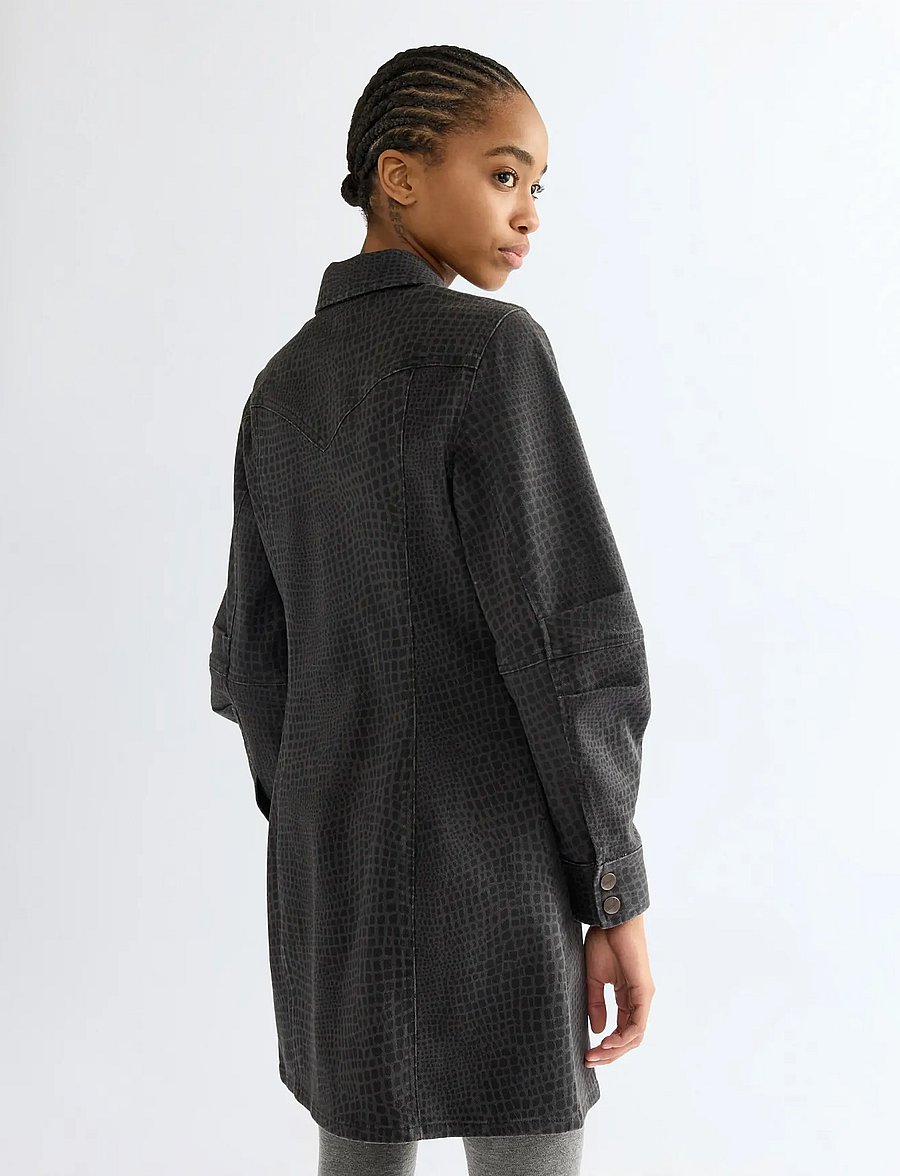 Wrangler - BARREL SLEEVE DRESS - hemdkleider - croc print - 3