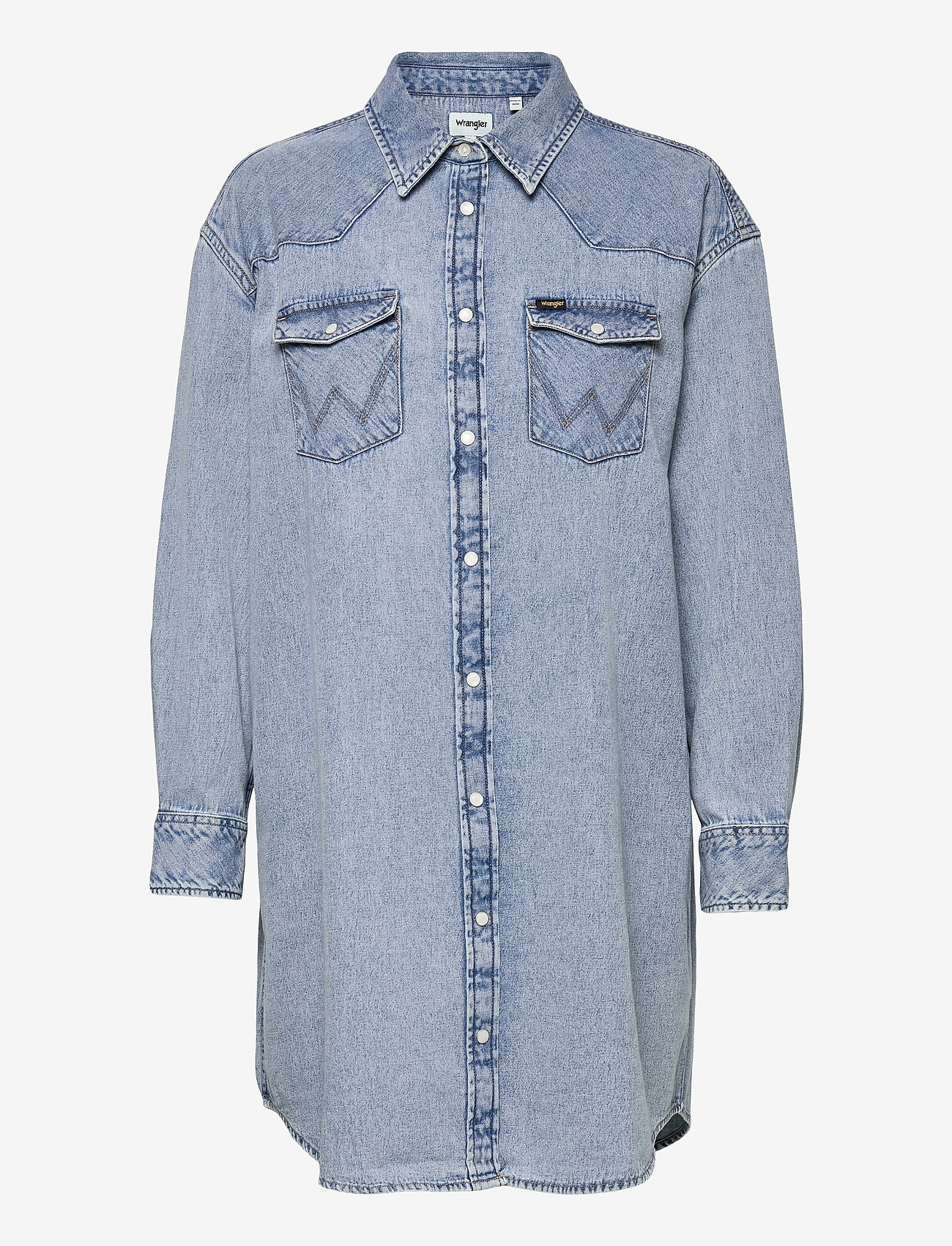 Wrangler - DENIM SHIRT DRESS - skjortekjoler - light indigo - 1