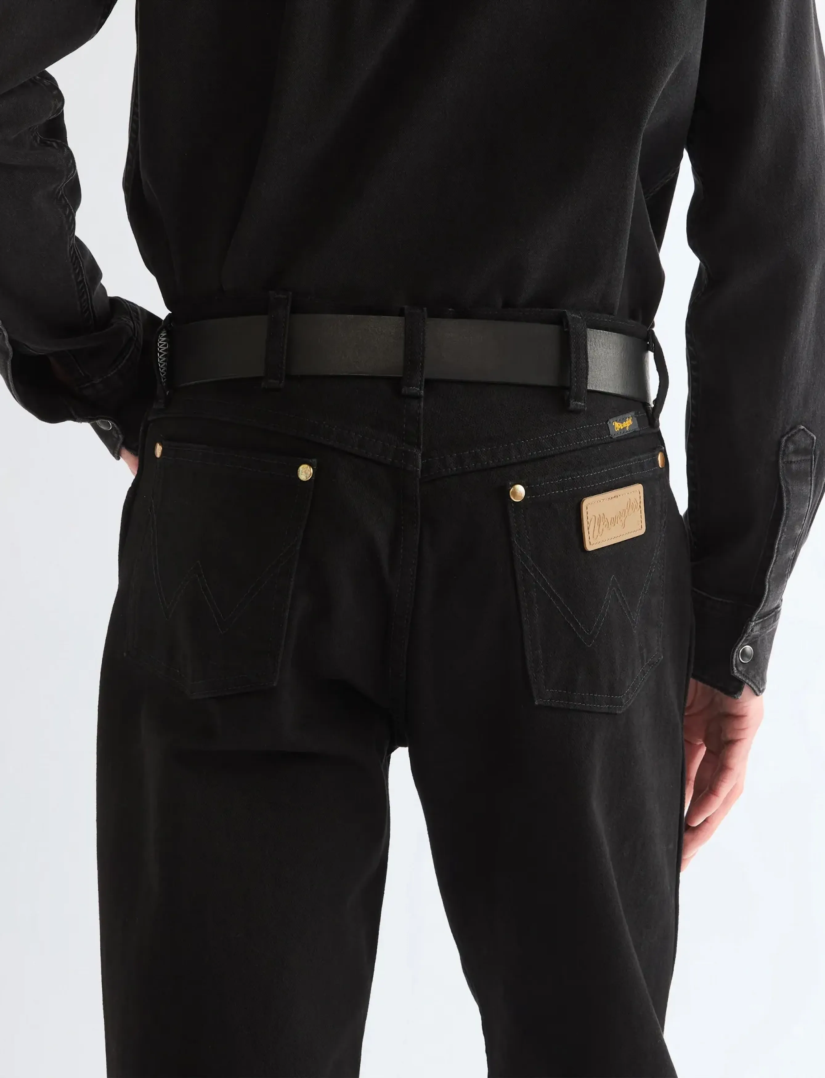 Wrangler - WESTERN BELT - klassiska skärp - black - 4