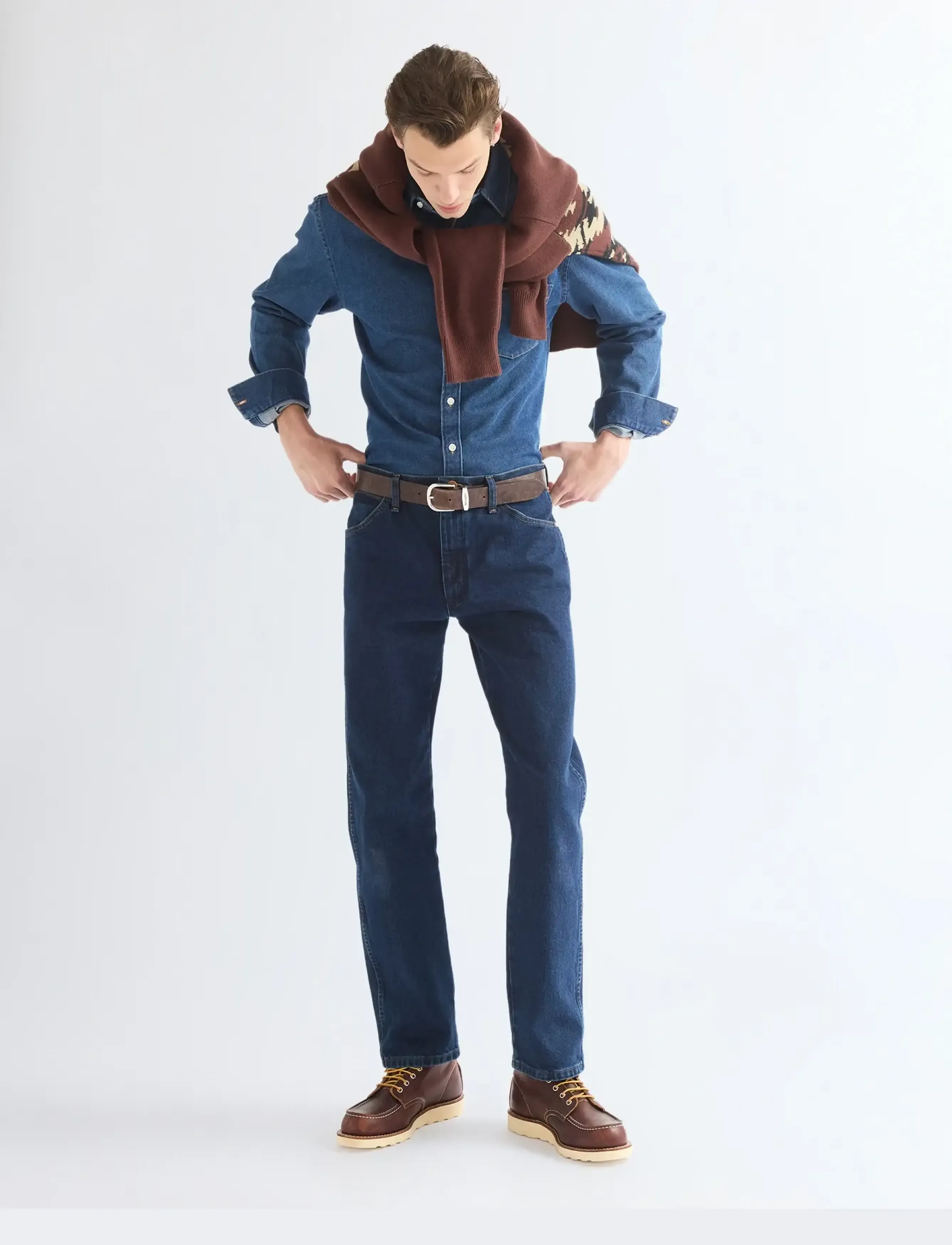 Wrangler Easy Belt, 105, Brown, Belts > Waist Belt, Dame