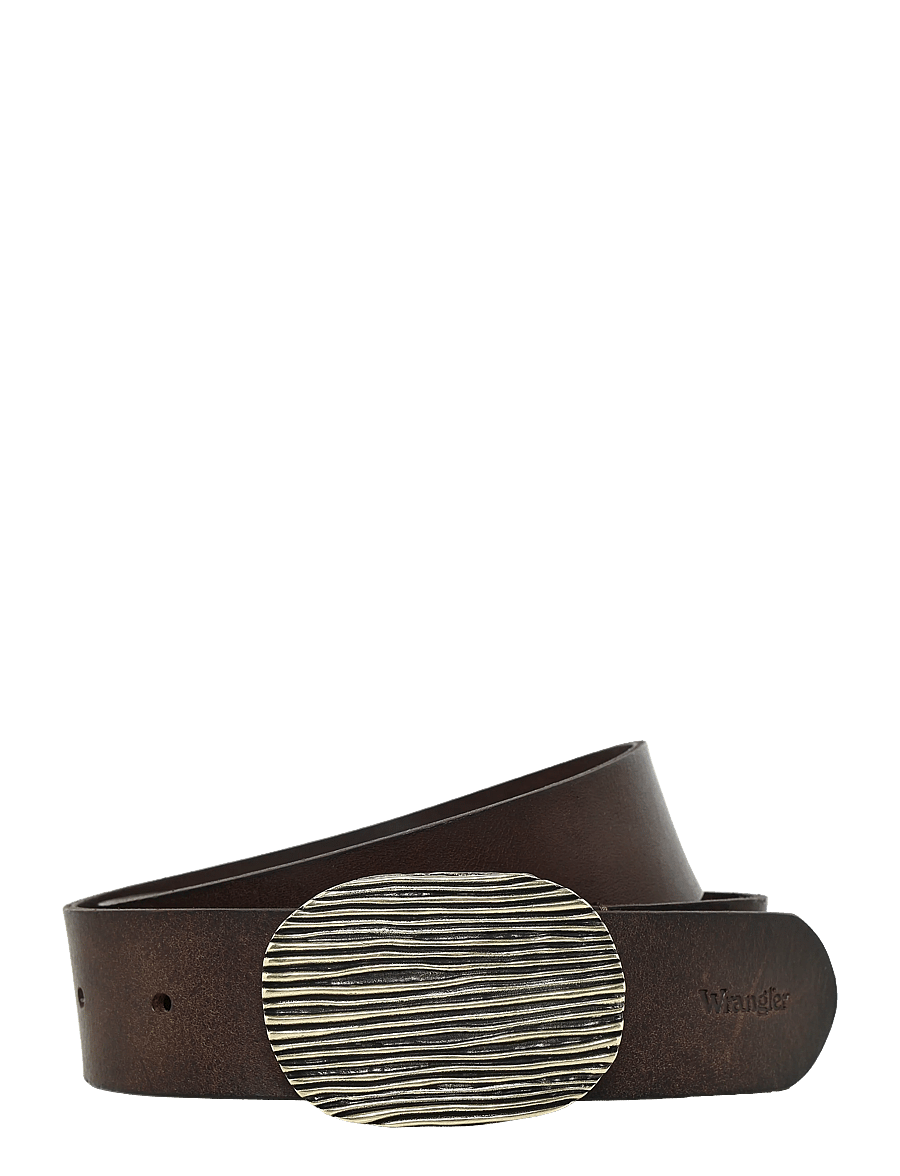 Wrangler - OVAL BELT - ledergürtel - brown - 0