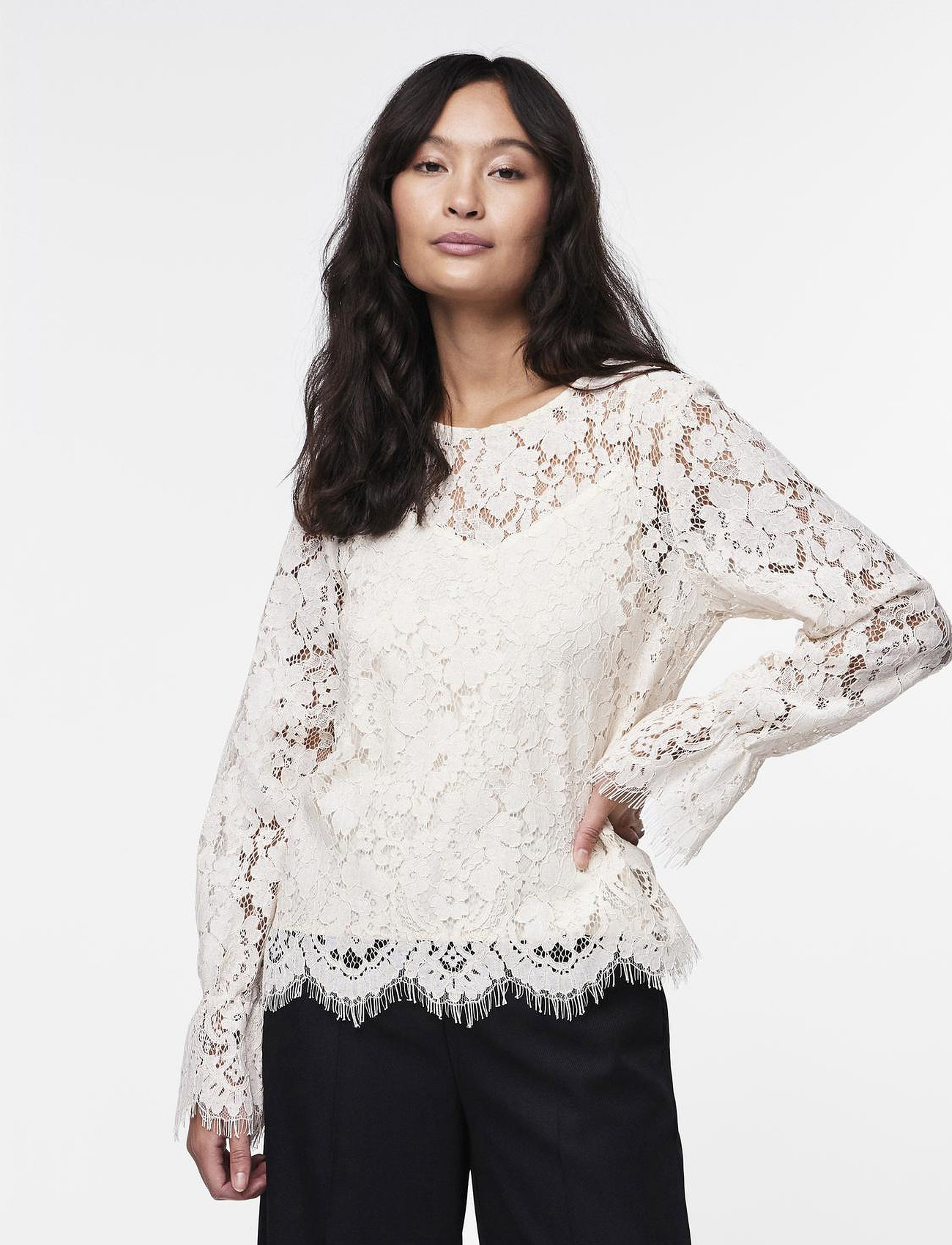 YAS Perla LS Lace Top toppar & linnen dam – bild 5