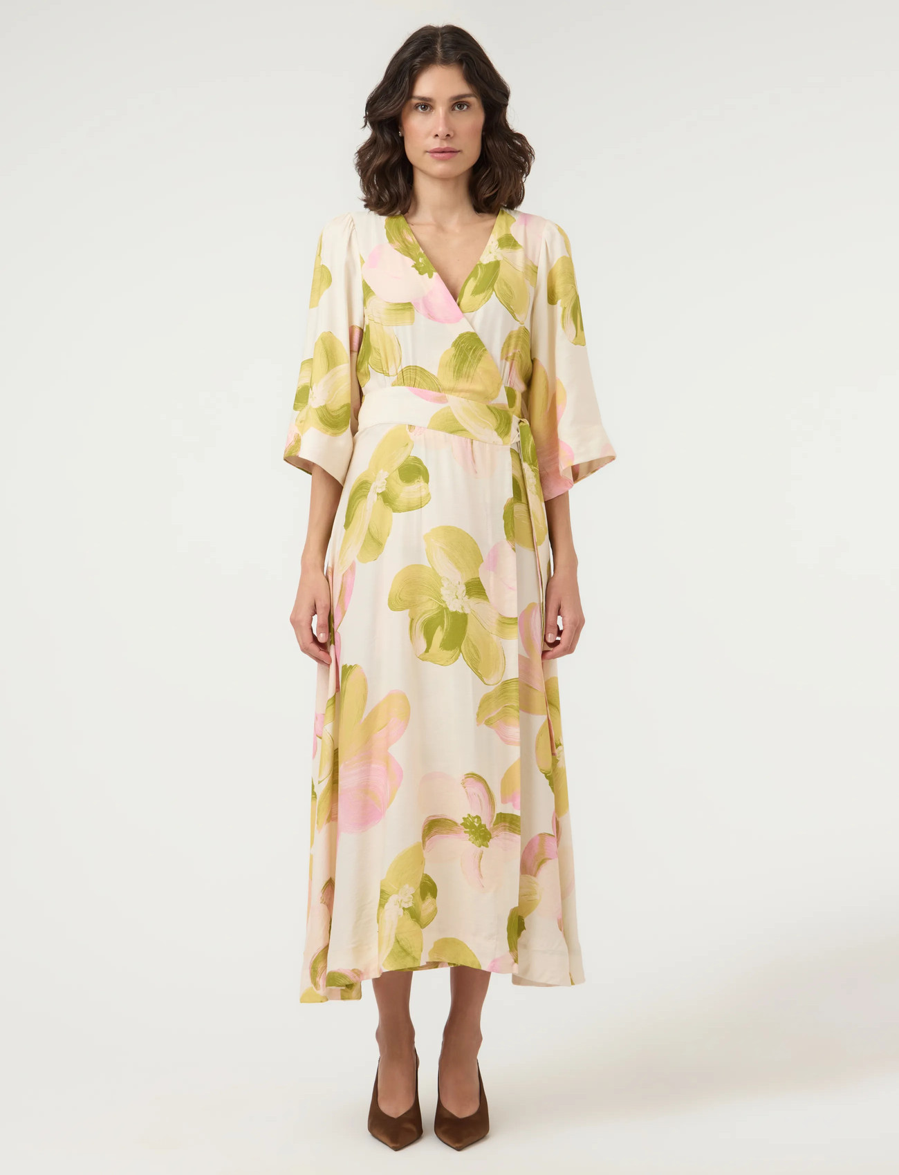 YAS Yasmarga 3/4 Wrap Long Dress S. - Show - - 34 1