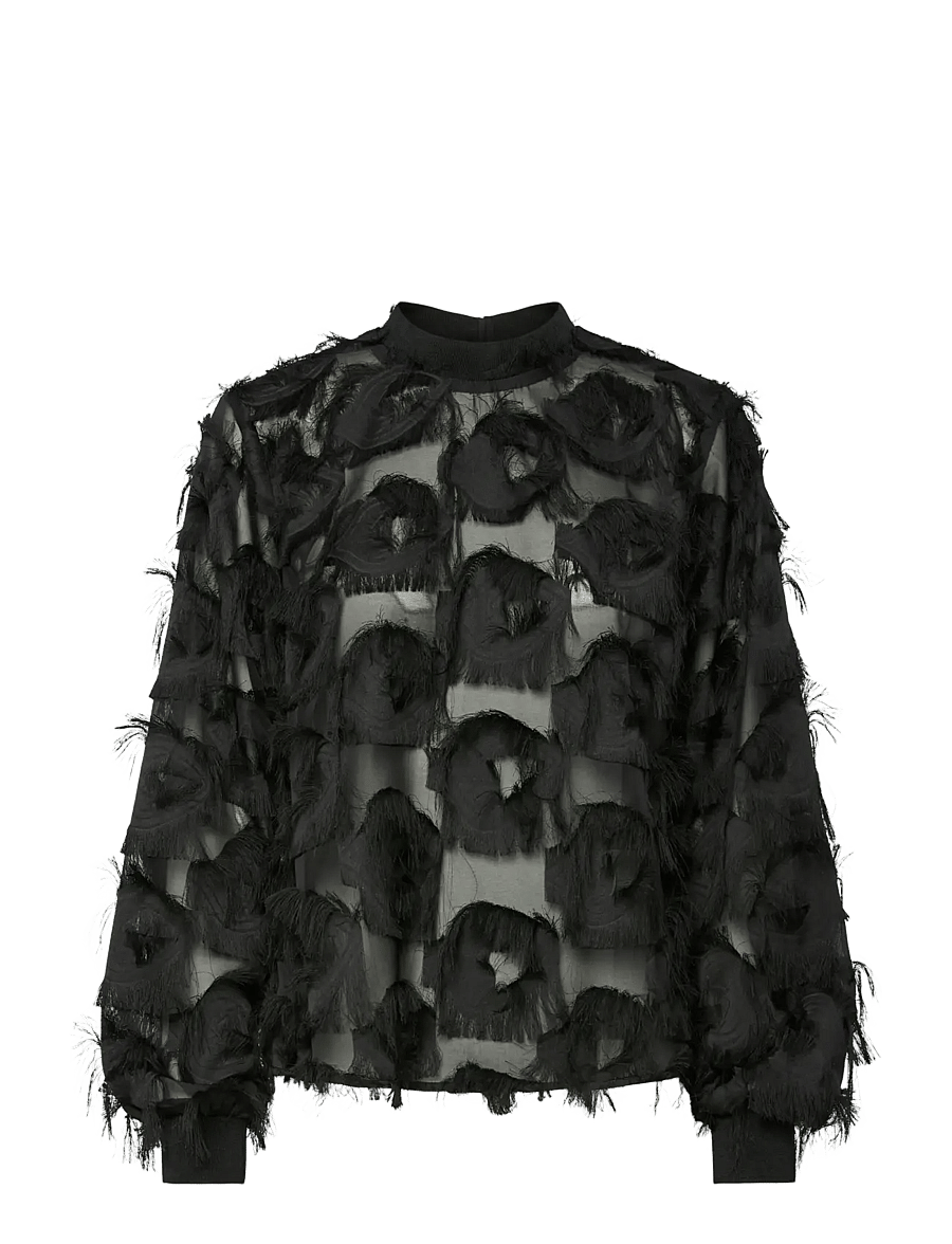 YAS - YASDIO LS TOP - blūzes ar garām piedurknēm - black - 1