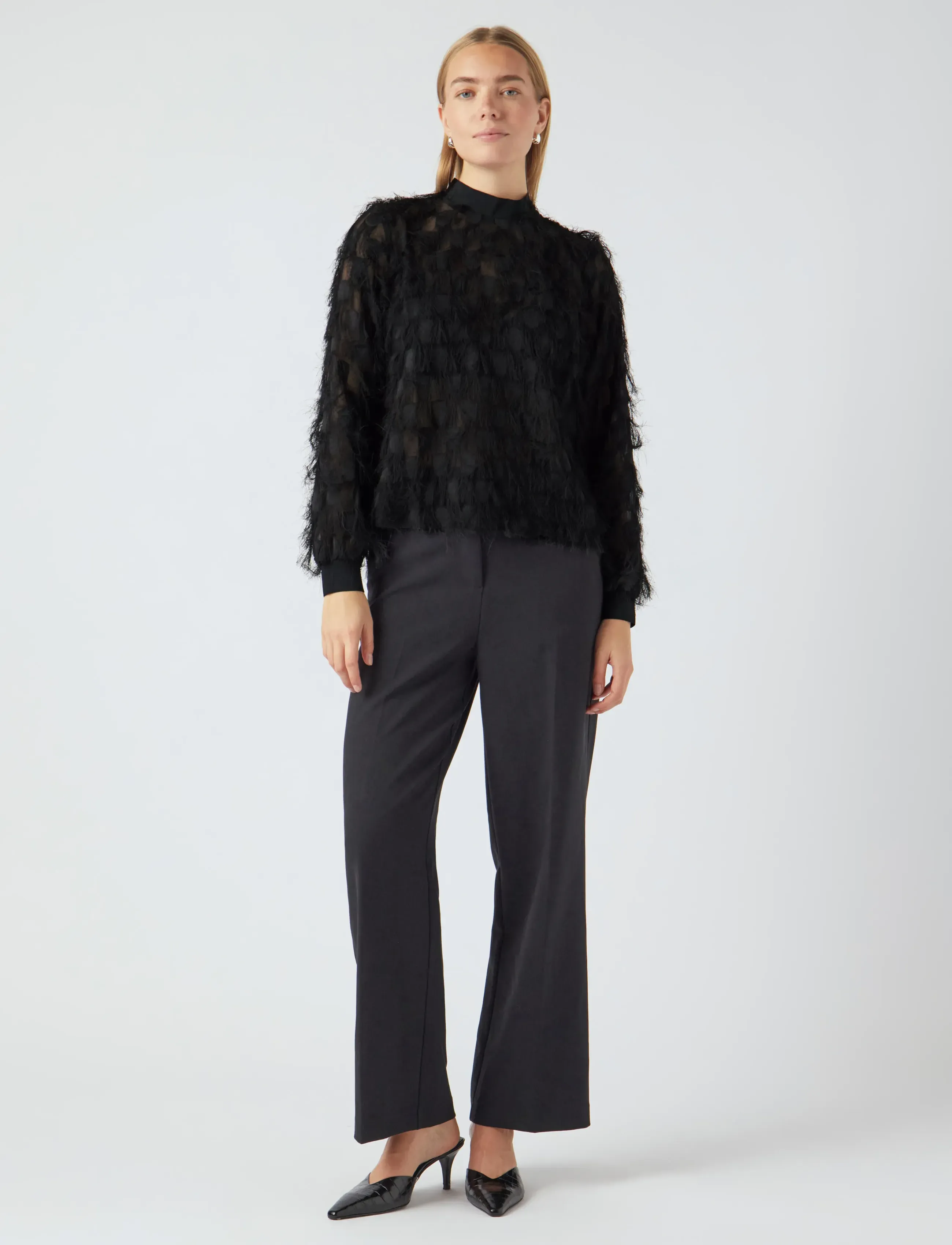 YAS - YASDIO LS TOP - pitkähihaiset puserot - black - 4