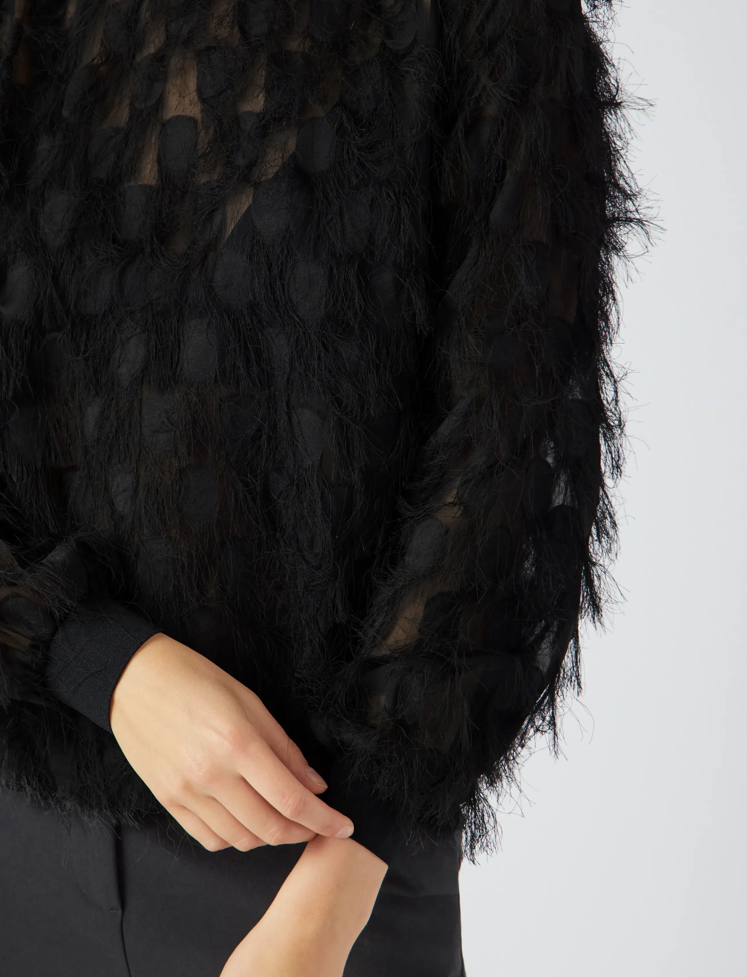 YAS - YASDIO LS TOP - pitkähihaiset puserot - black - 5