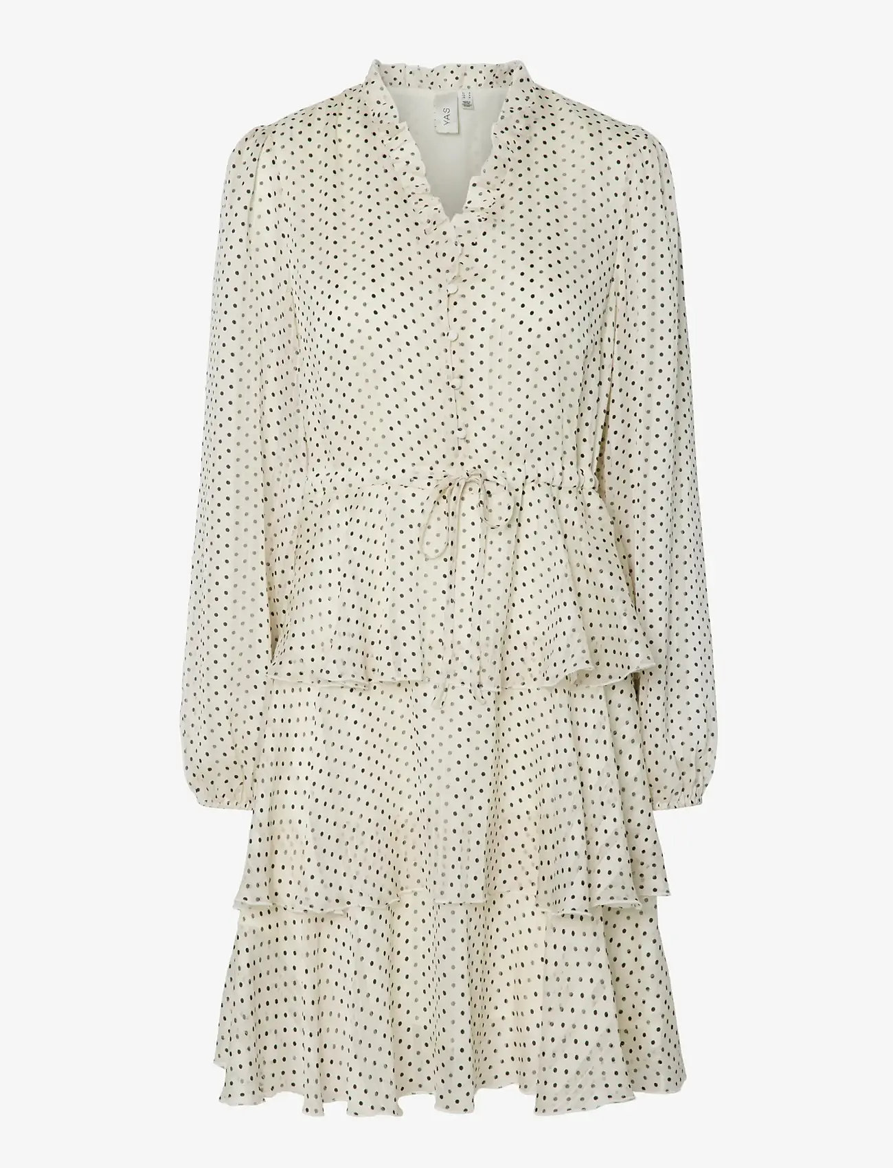 YAS - YASCRUELLA LS DRESS - midi dresses - crÈme brÛlÉe - 1