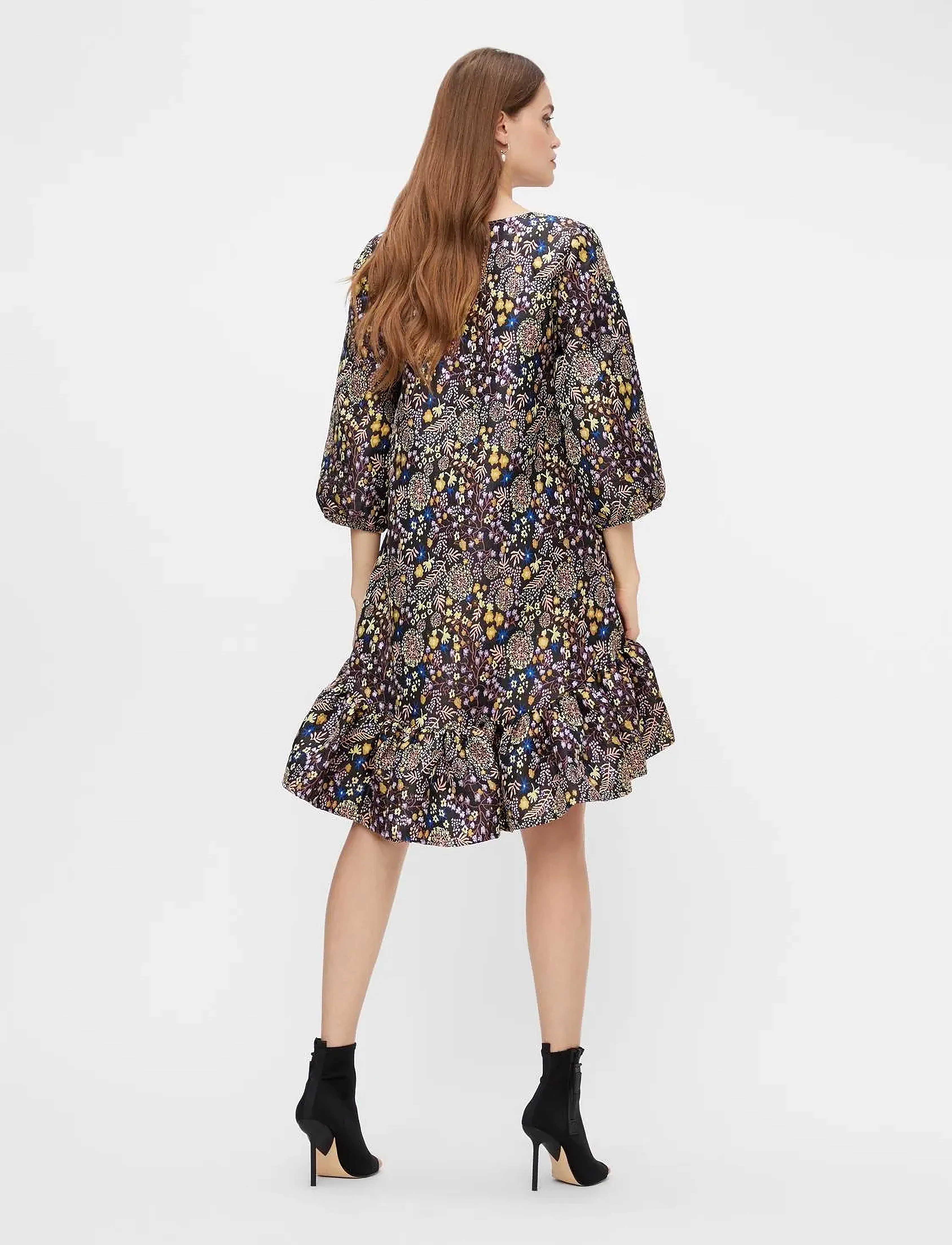 YAS - YASYISHO 3/4 DRESS FT - festkjoler - black - 3