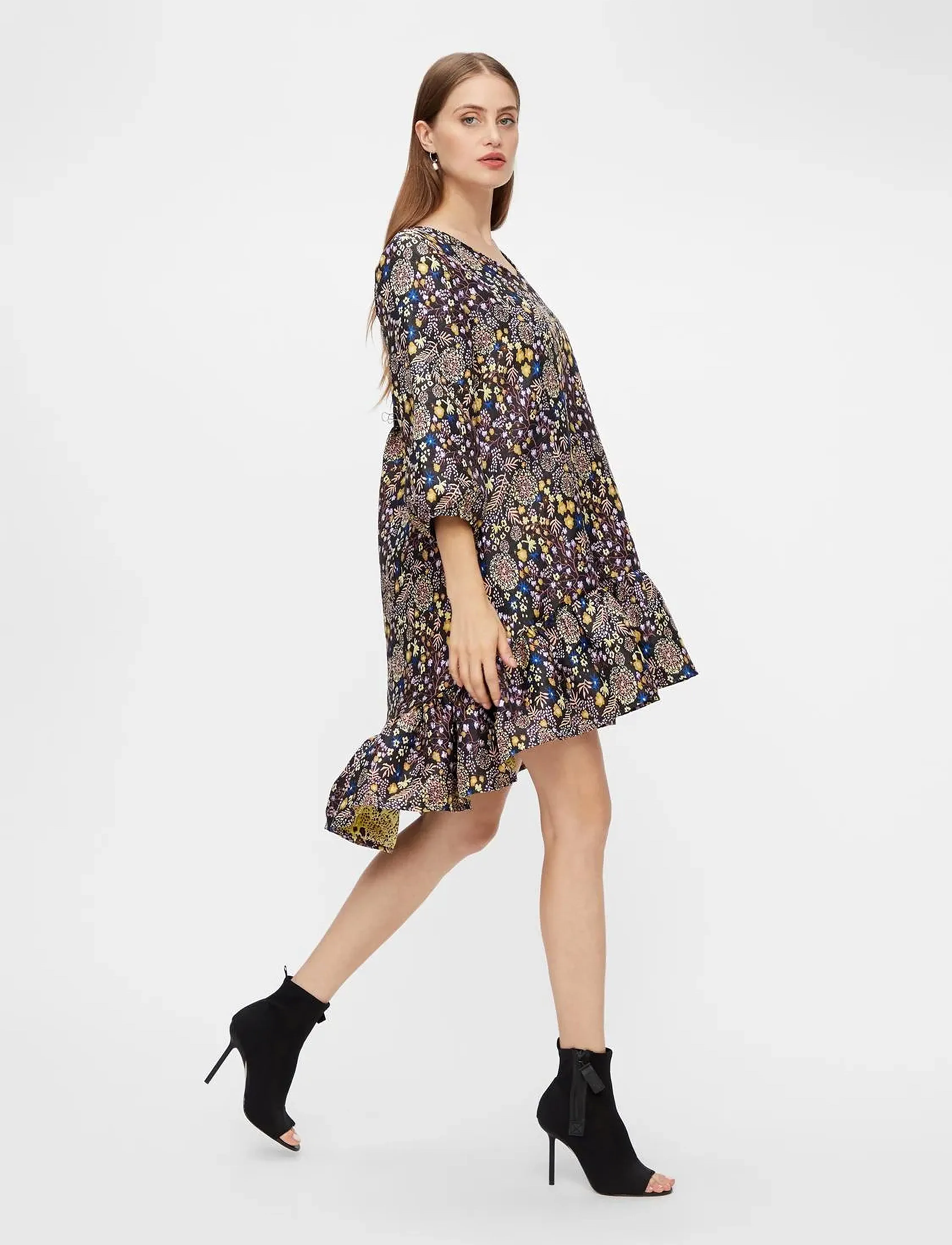YAS - YASYISHO 3/4 DRESS FT - festkjoler - black - 5