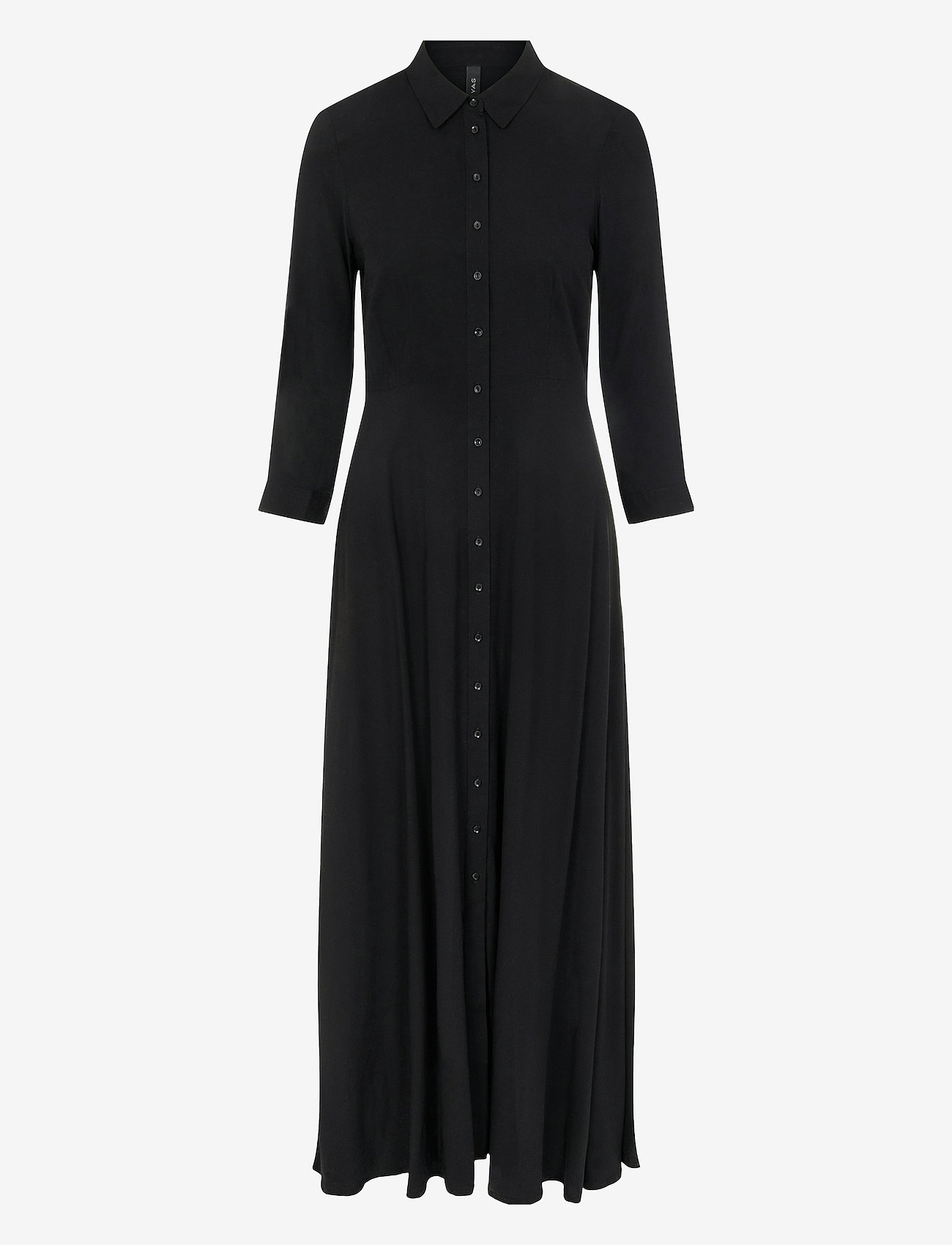 YAS - YASSAVANNA LONG SHIRT DRESS S. NOOS - skjortekjoler - black - 0