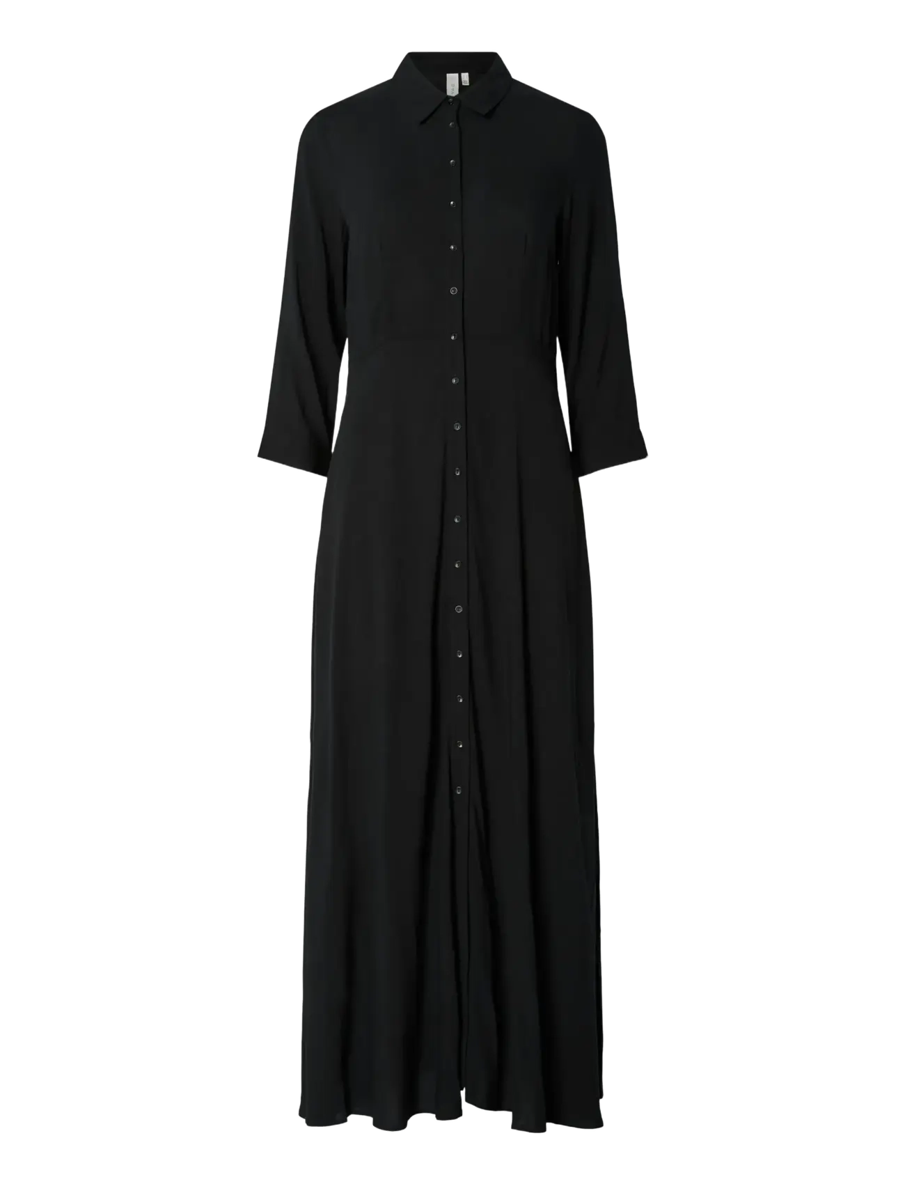 YAS YASSAVANNA LONG SHIRT DRESS S. NOOS - Kjoler - BLACK / black