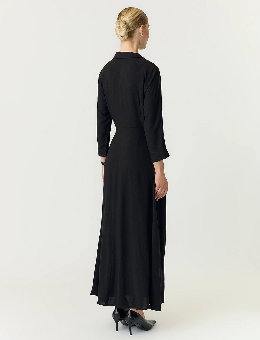 YAS - YASSAVANNA LONG SHIRT DRESS S. NOOS - hemdkleider - black - 3