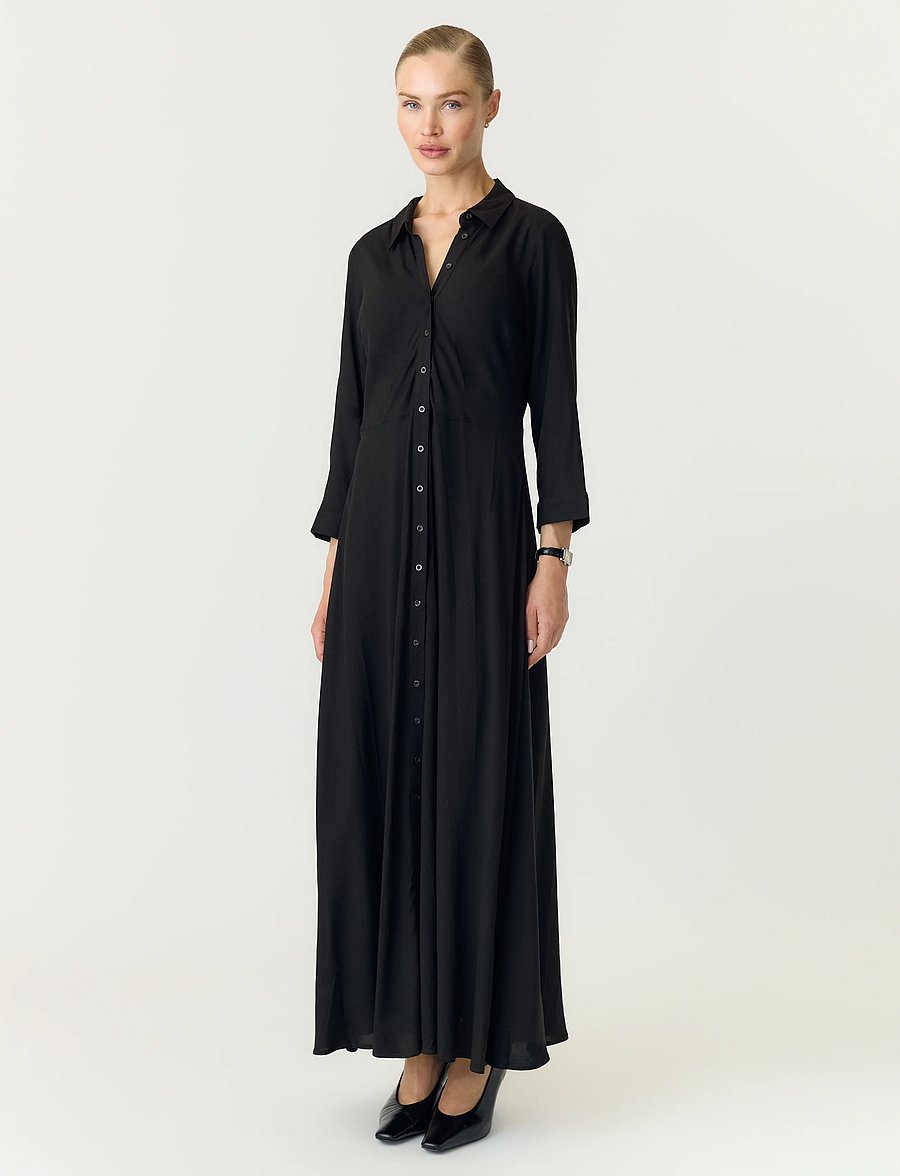 YAS - YASSAVANNA LONG SHIRT DRESS S. NOOS - hemdkleider - black - 4