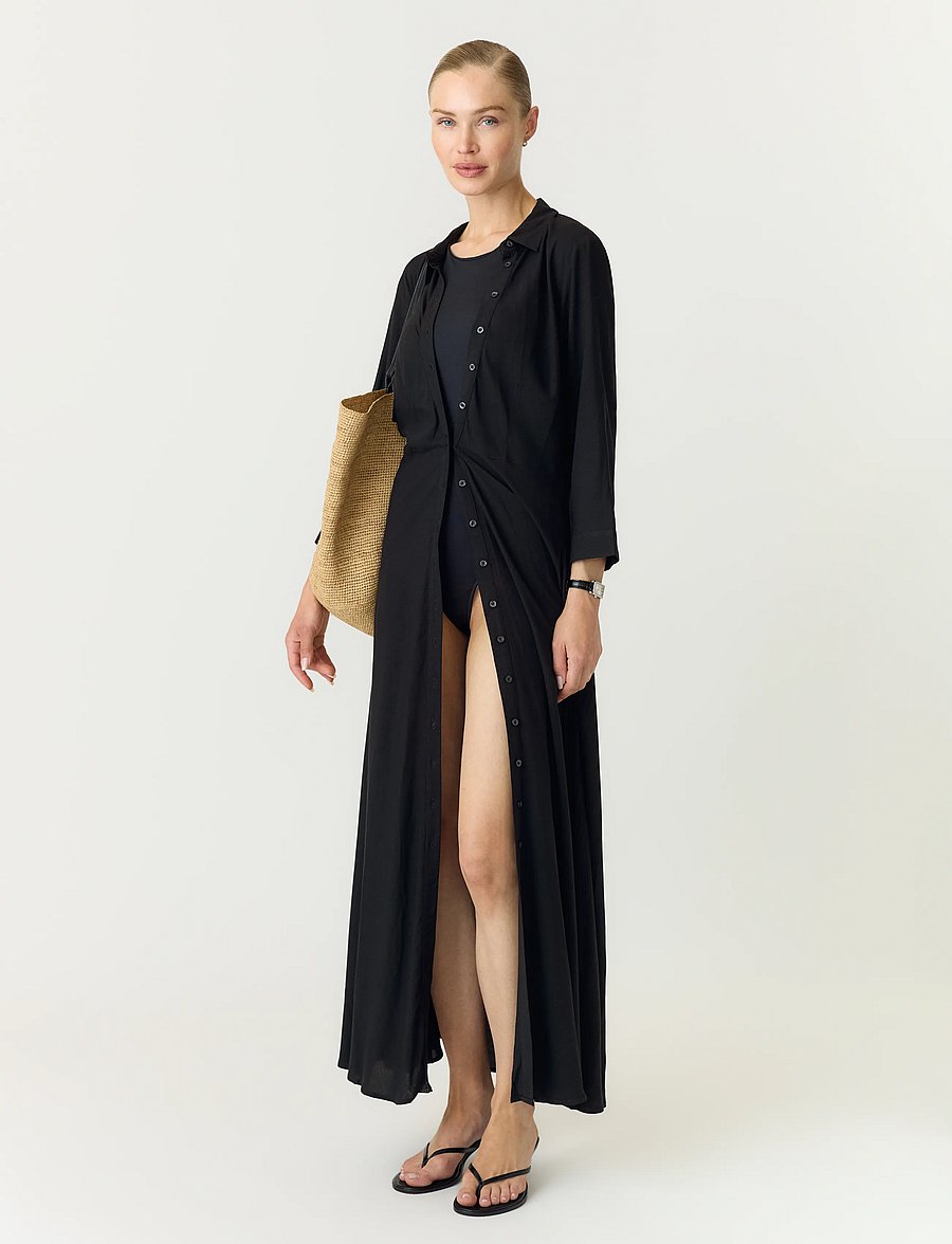 YAS - YASSAVANNA LONG SHIRT DRESS S. NOOS - hemdkleider - black - 5