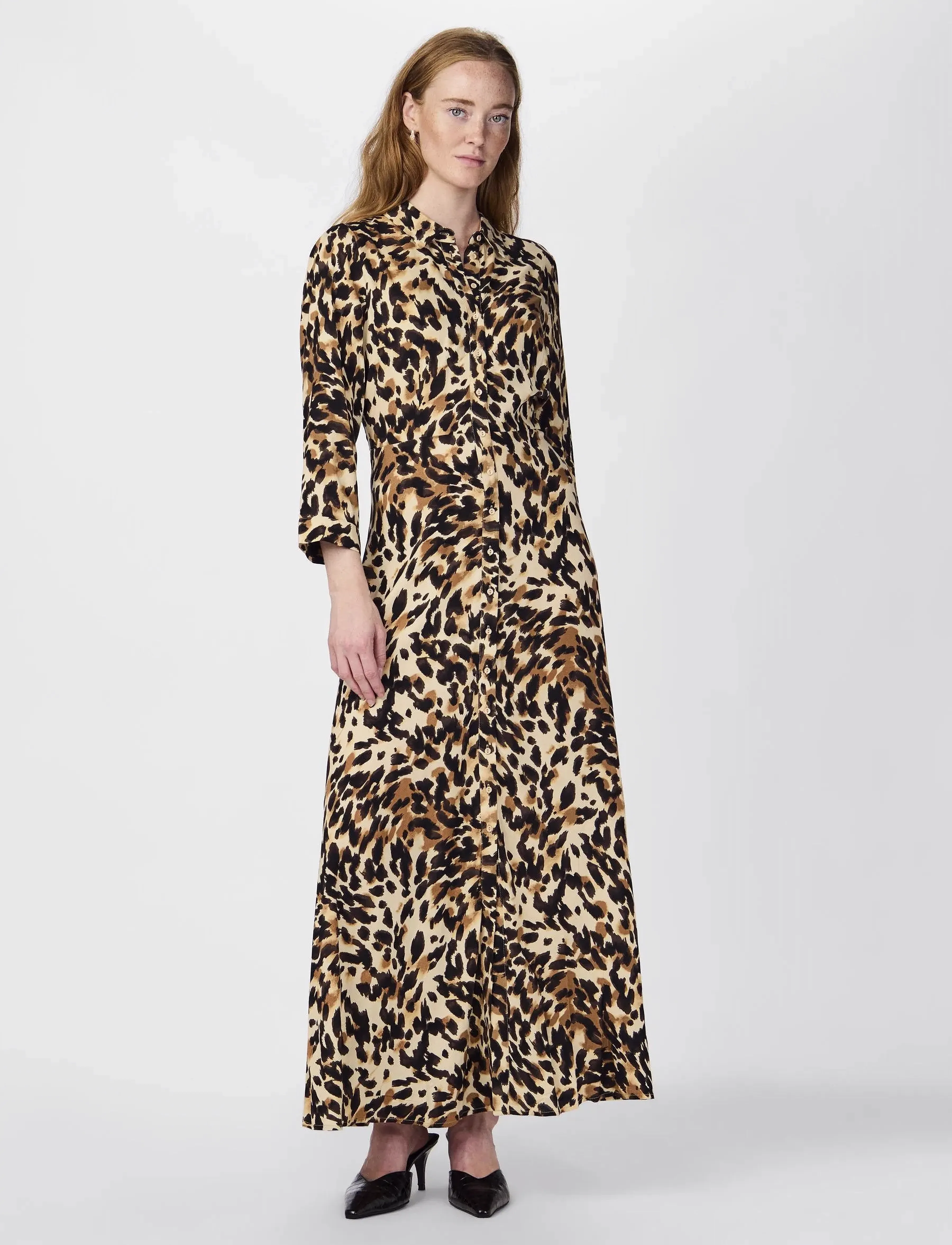 YAS - YASSAVANNA LONG SHIRT DRESS S. NOOS - skjortekjoler - black - 4