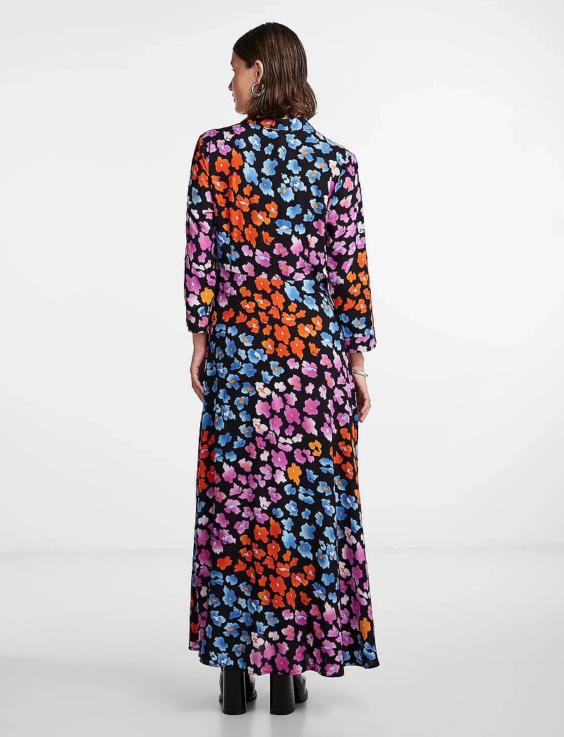 YAS - YASSAVANNA LONG SHIRT DRESS S. NOOS - hemdkleider - black - 3