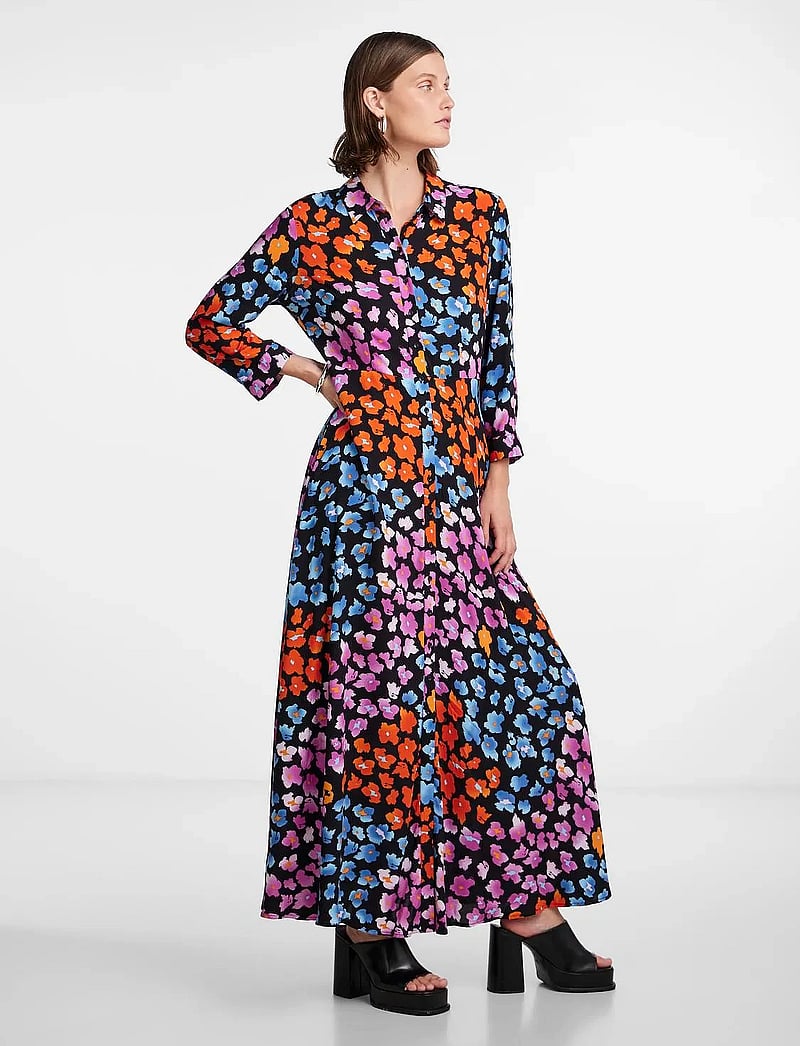 YAS - YASSAVANNA LONG SHIRT DRESS S. NOOS - hemdkleider - black - 4